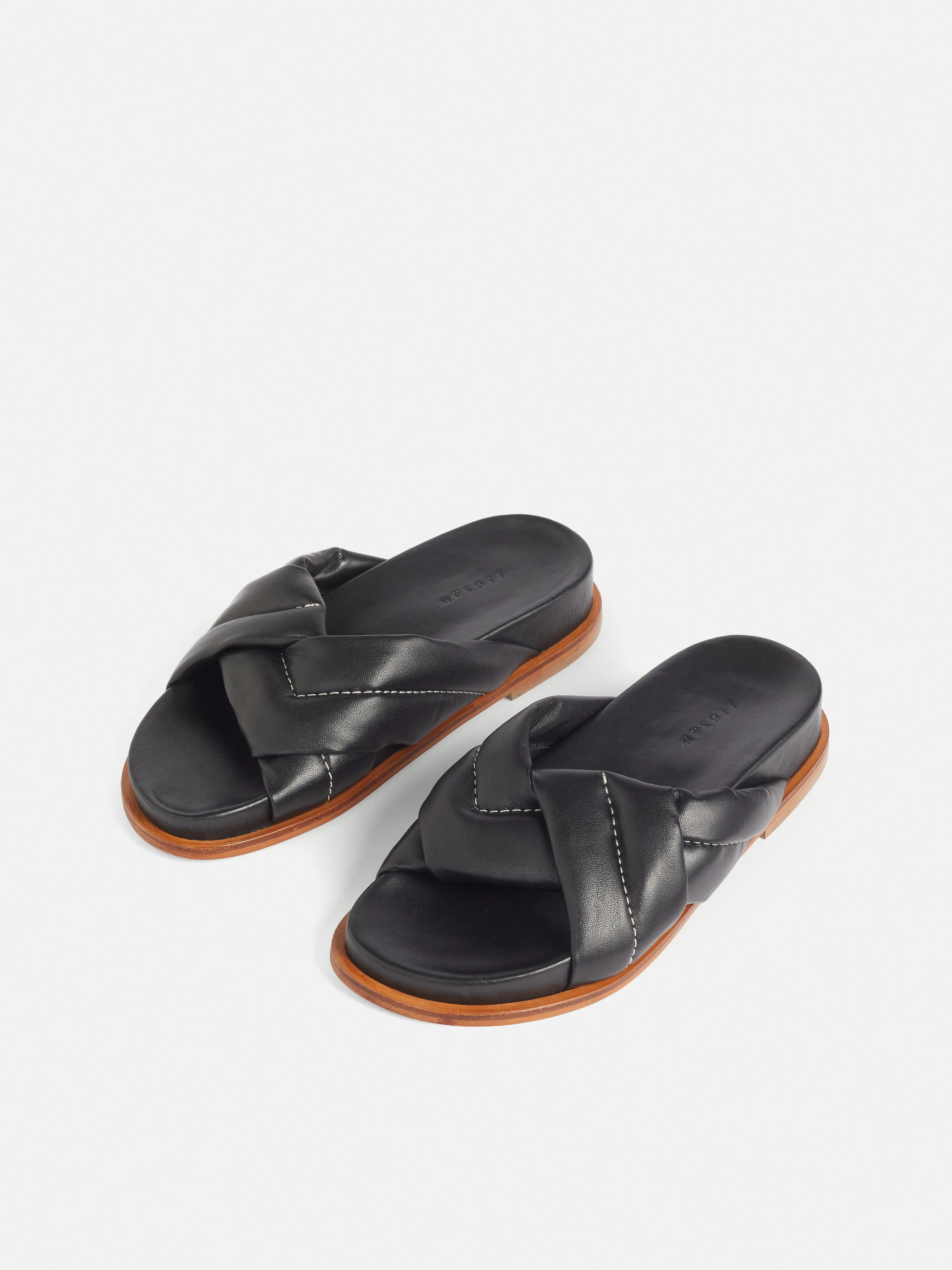 Nikita Padded Leather Sandal | Black sold by Jigsaw product image thumbnail 2