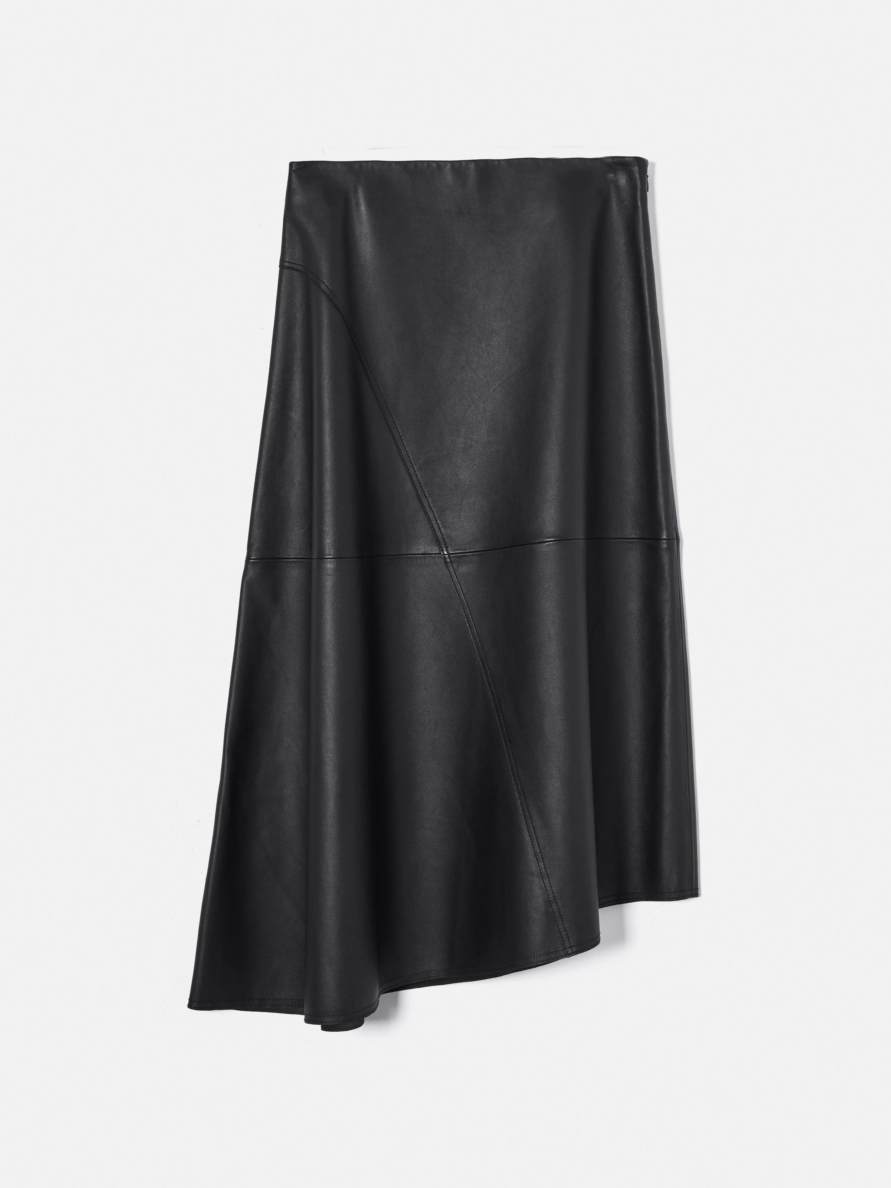 Leather Midi Asymmetric Skirt | Black sold by Jigsaw product image thumbnail 5