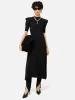 Puff Sleeve Knitted Dress | Black sold by Jigsaw