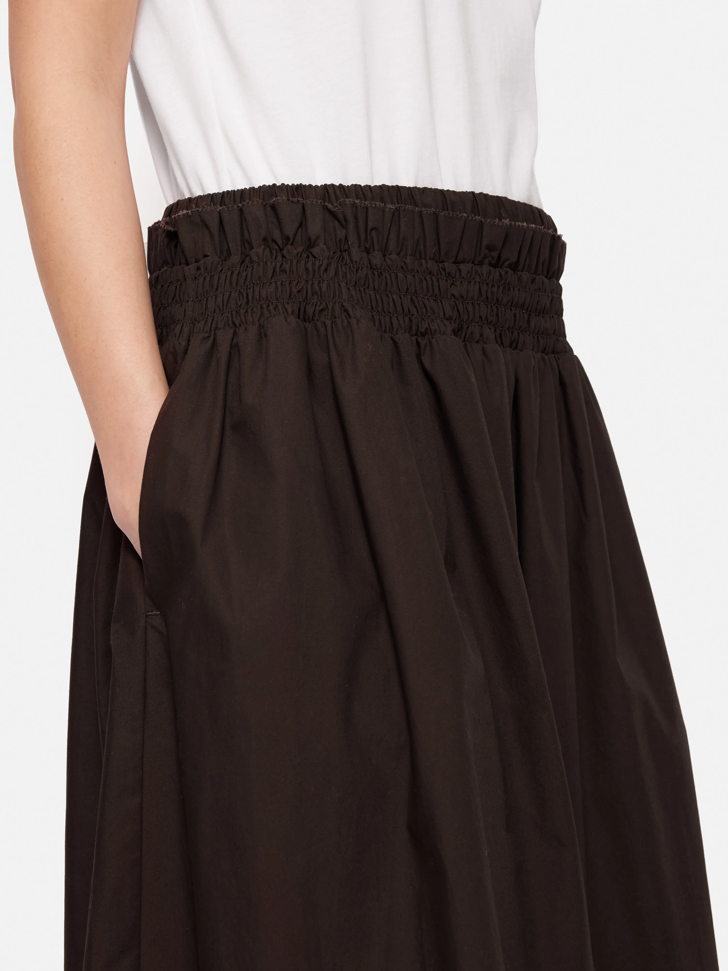 Cotton Poplin Skirt | Brown sold by Jigsaw product image thumbnail 2