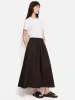 Cotton Poplin Skirt | Brown sold by Jigsaw