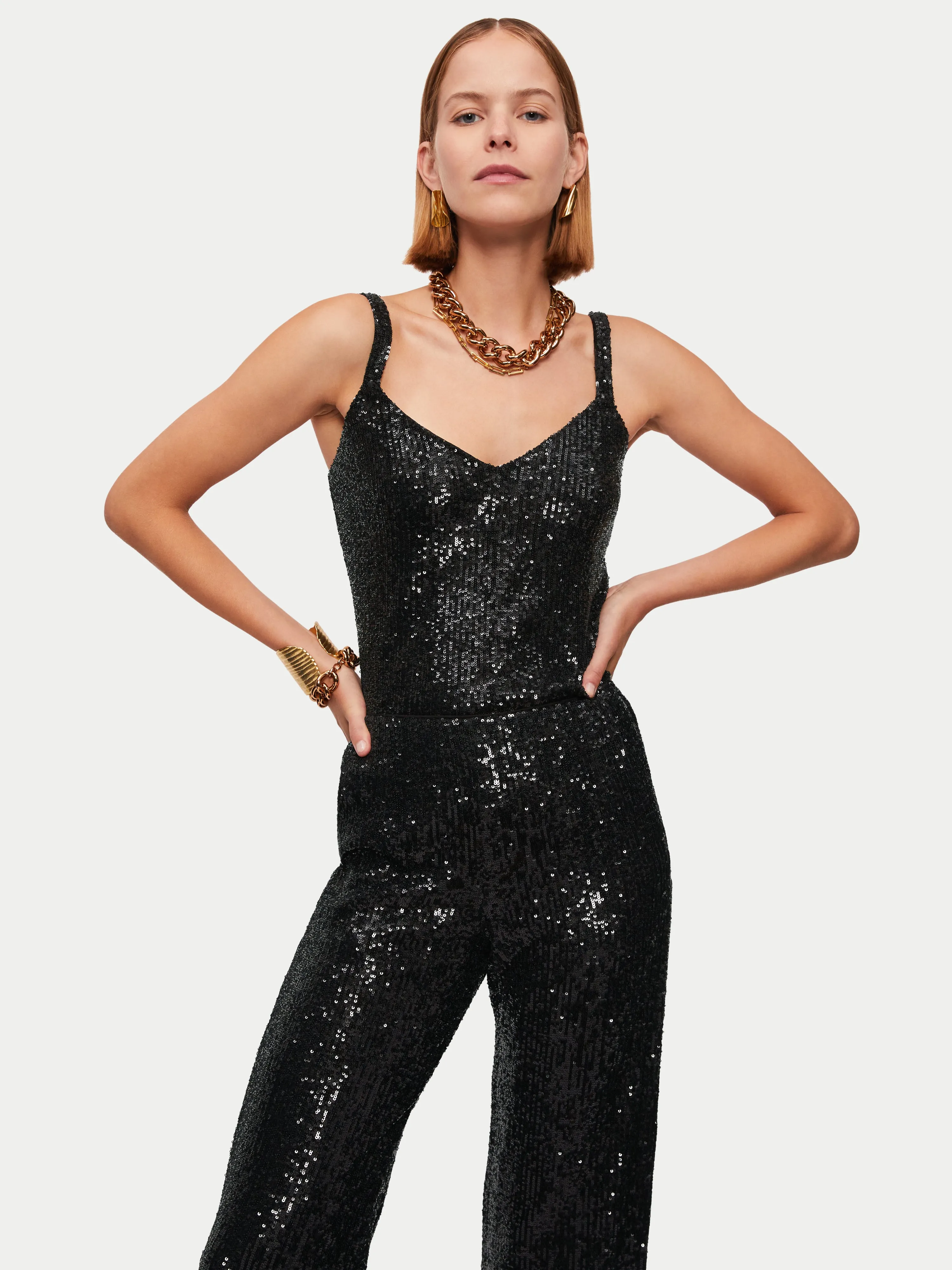 Sequin Cami | Black sold by Jigsaw product image thumbnail 4