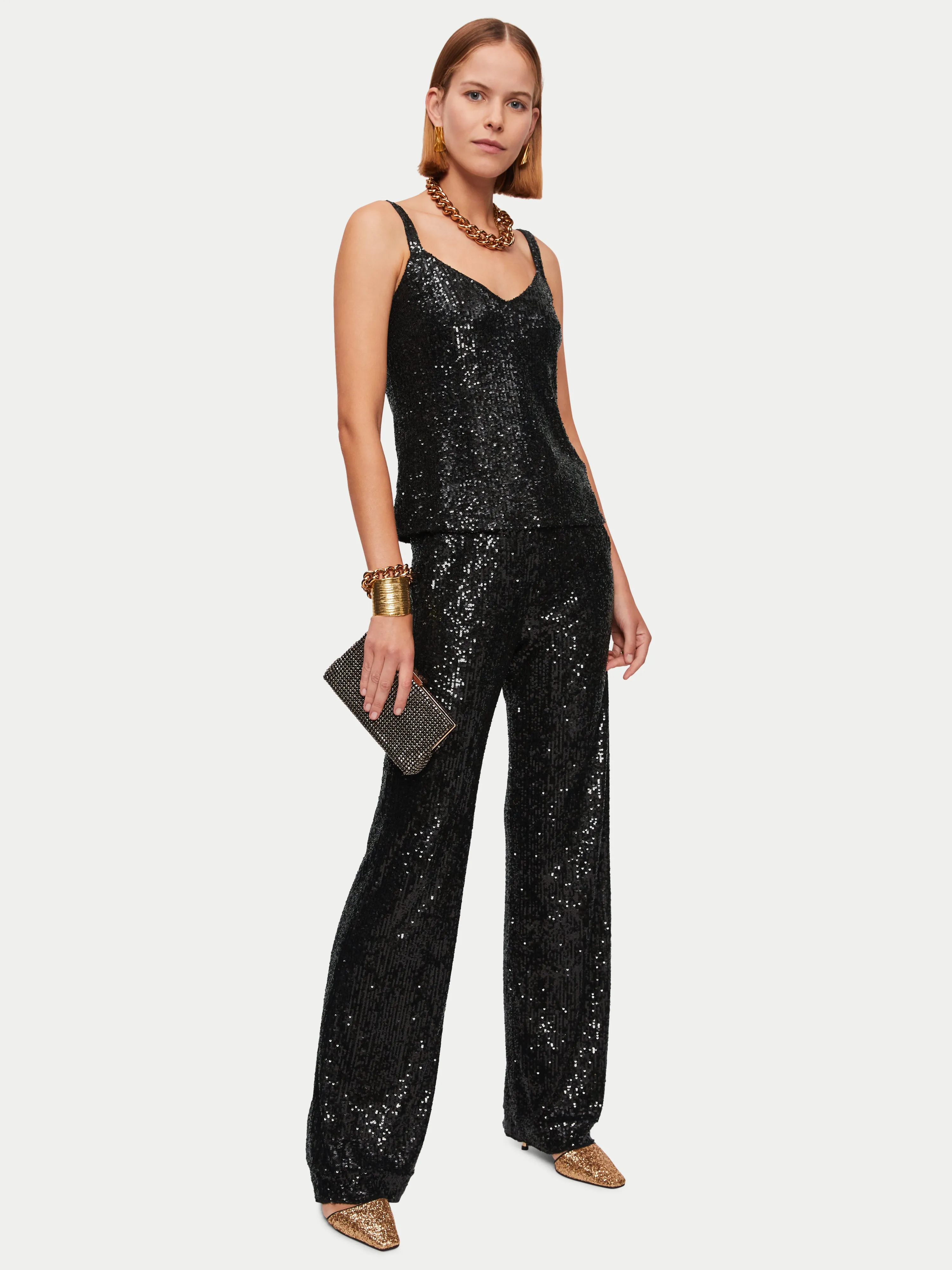 Sequin Cami | Black sold by Jigsaw