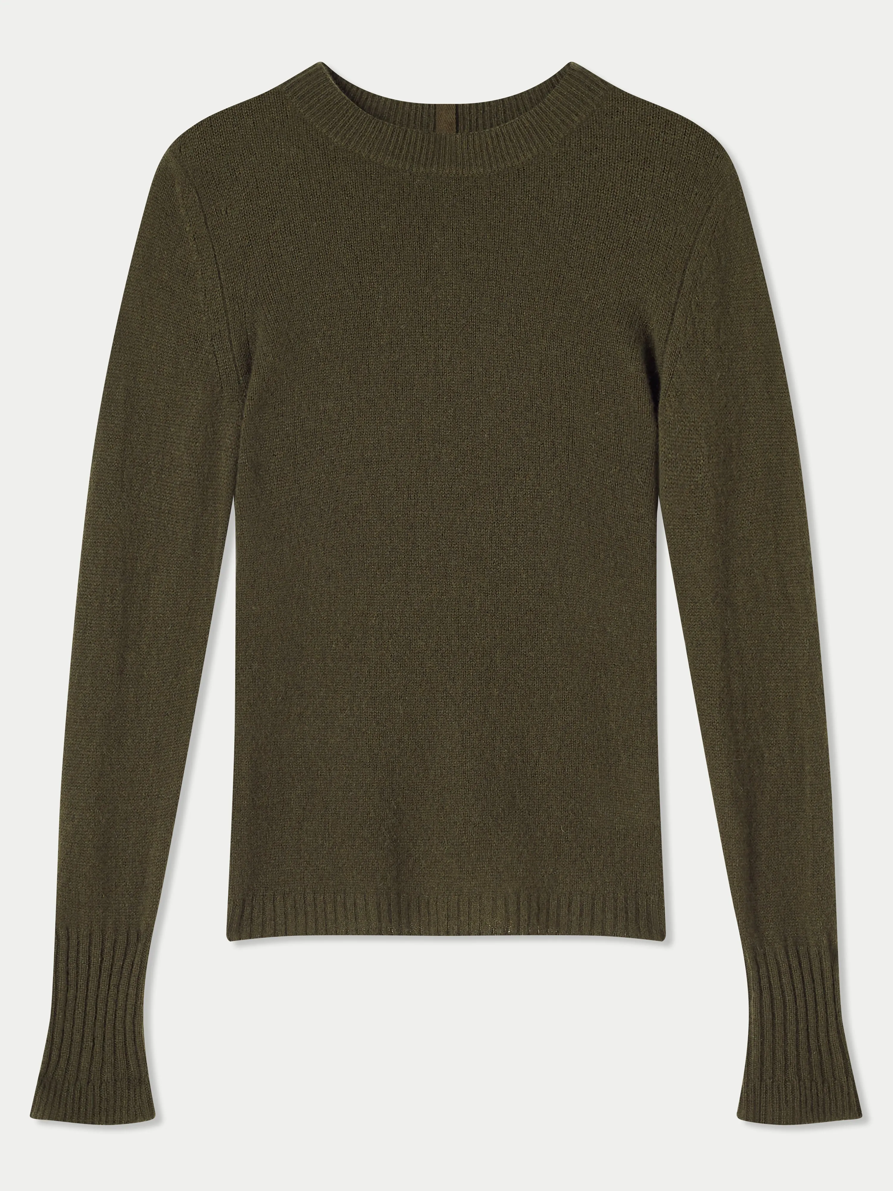 Cloud Cashmere Crew Jumper | Dark Khaki sold by Jigsaw product image thumbnail 5