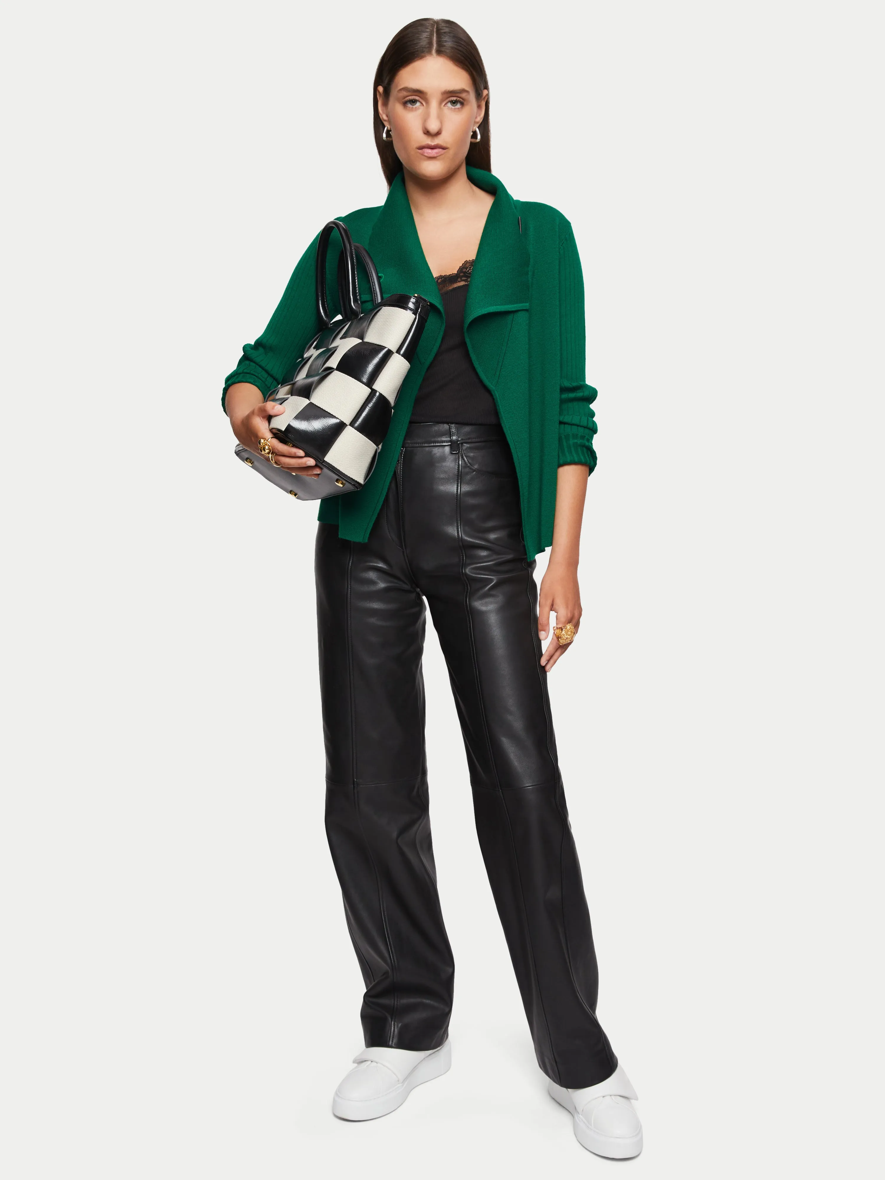 Milano Ring Short Cardigan | Green sold by Jigsaw product image thumbnail 3