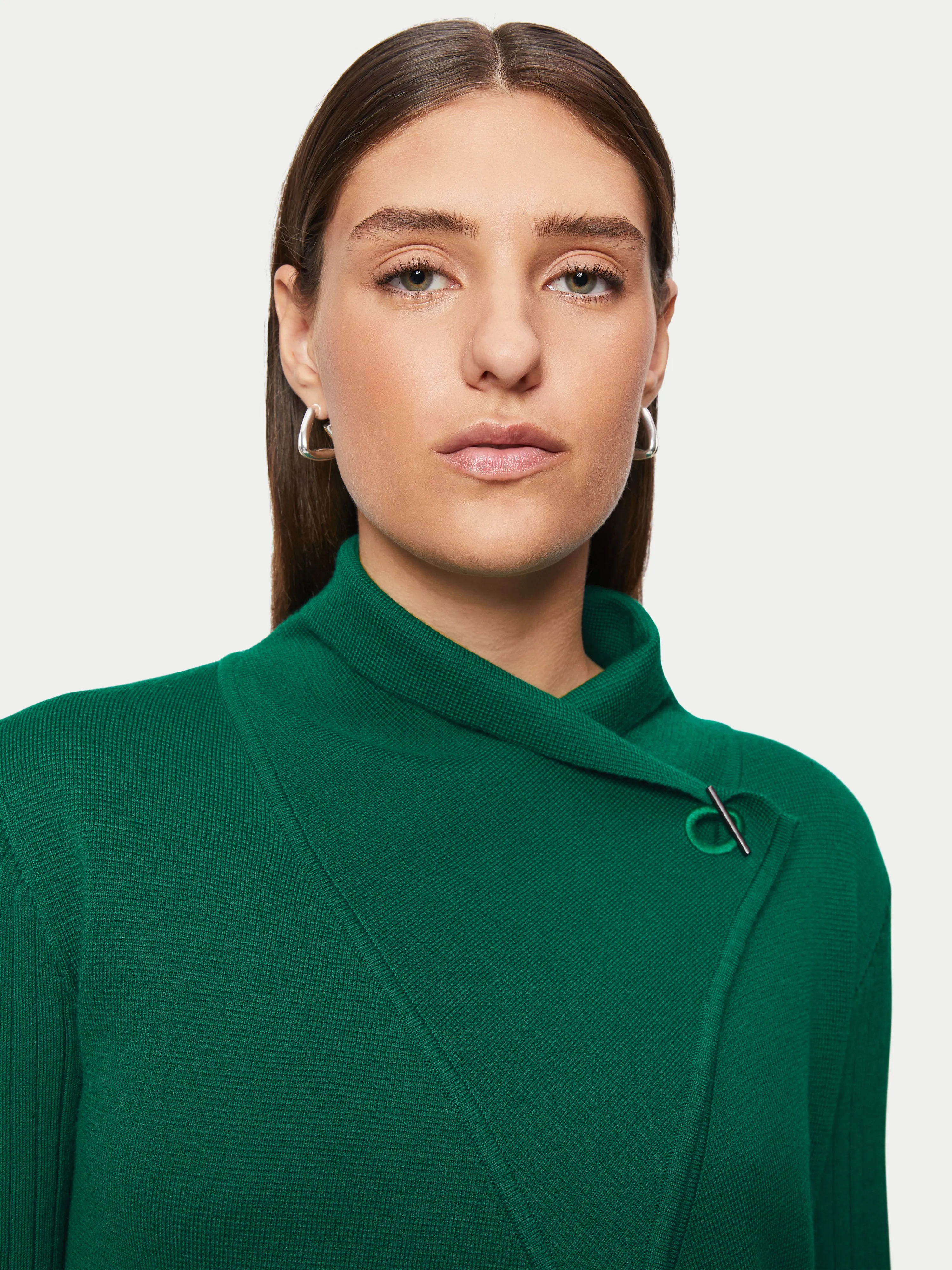 Milano Ring Short Cardigan | Green sold by Jigsaw product image thumbnail 2