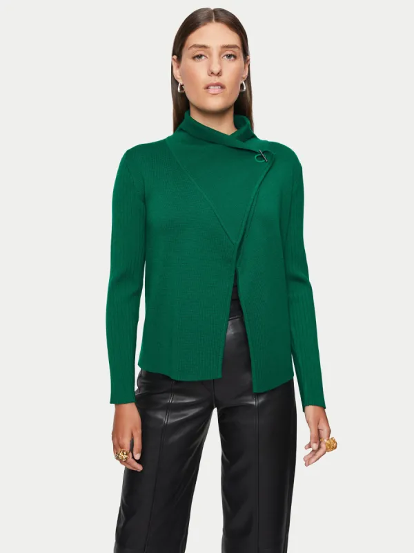 Milano Ring Short Cardigan | Green sold by Jigsaw