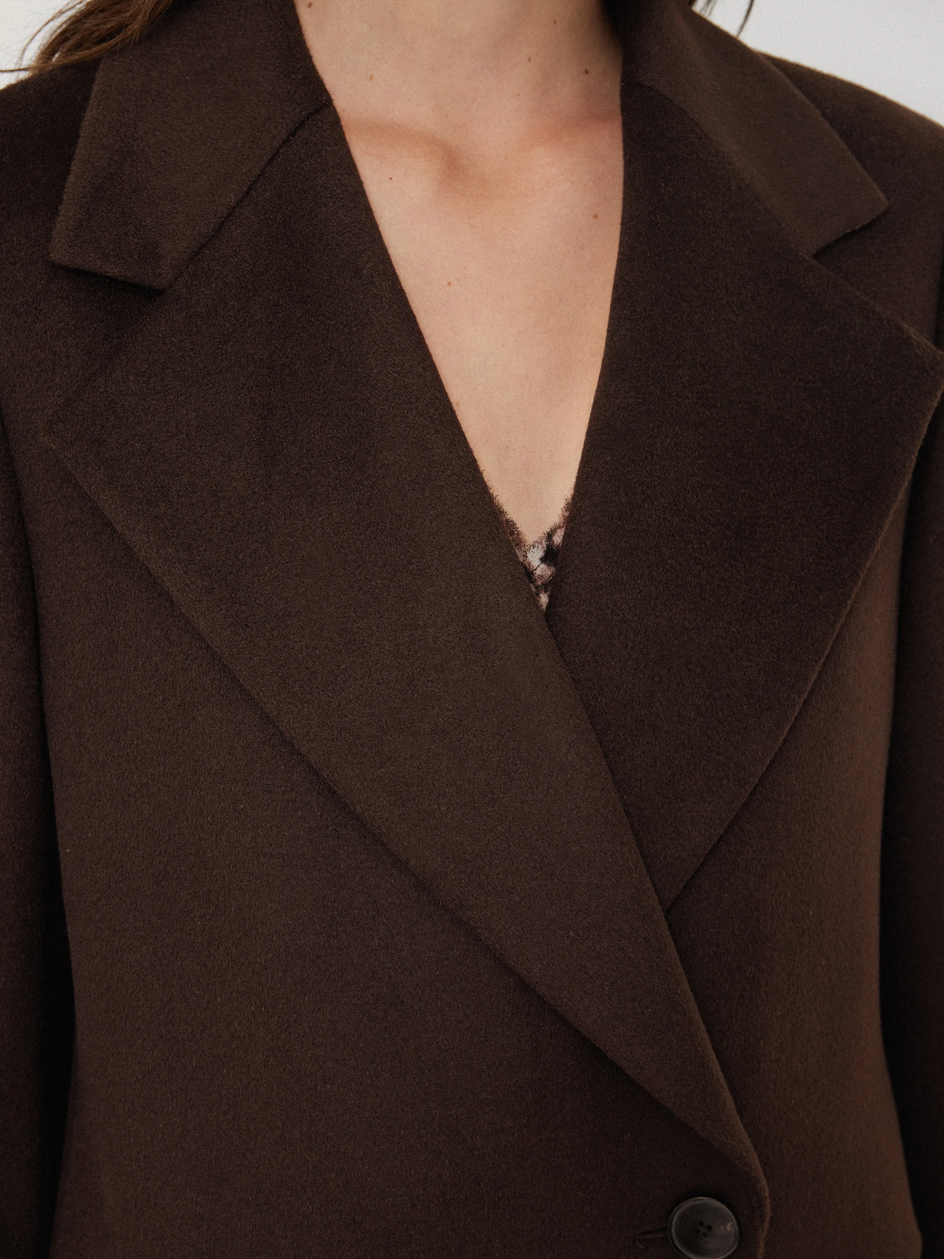 Wool Maxi City Coat | Chocolate sold by Jigsaw product image thumbnail 2