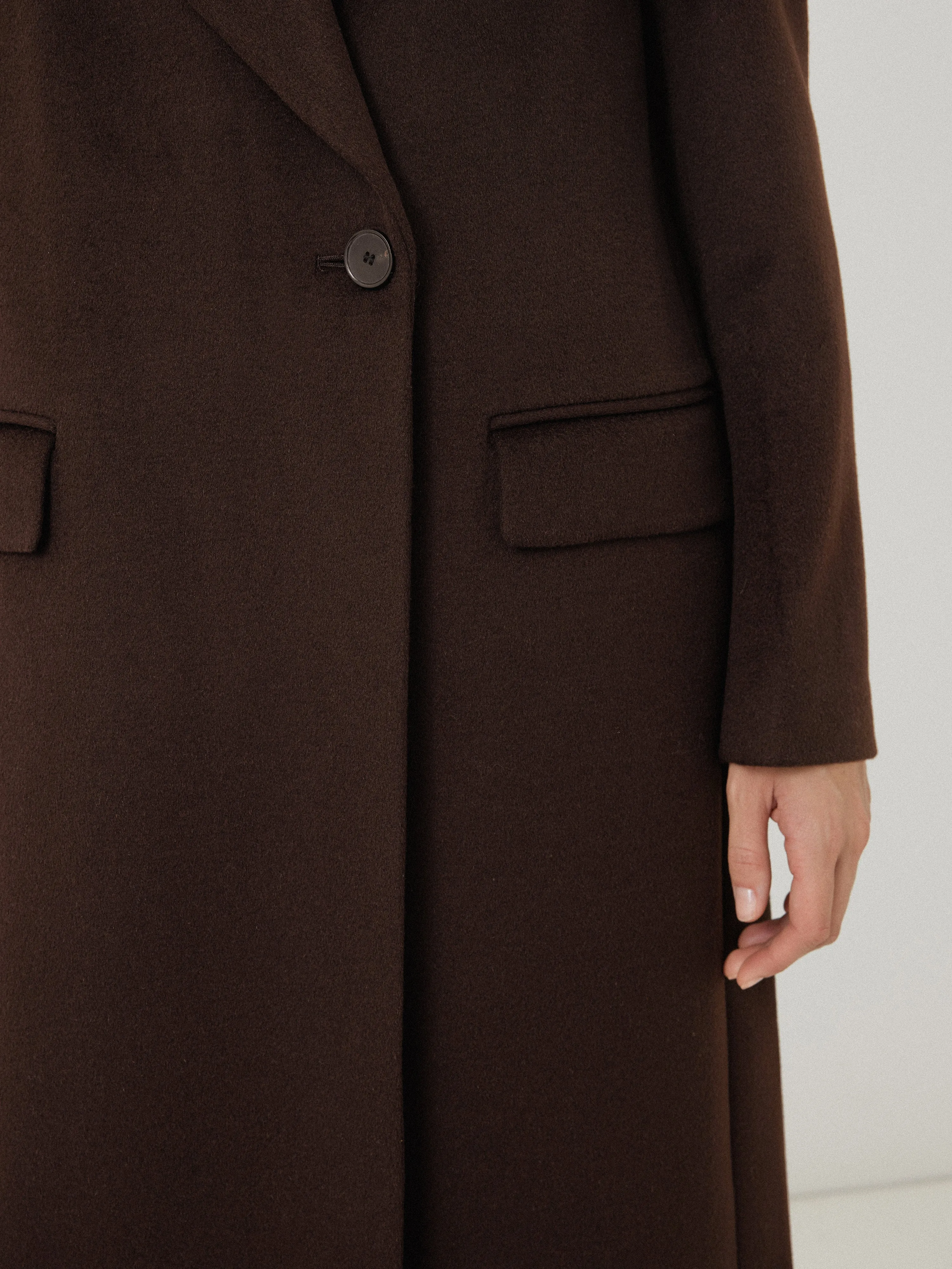 Wool Maxi City Coat | Chocolate sold by Jigsaw product image thumbnail 3