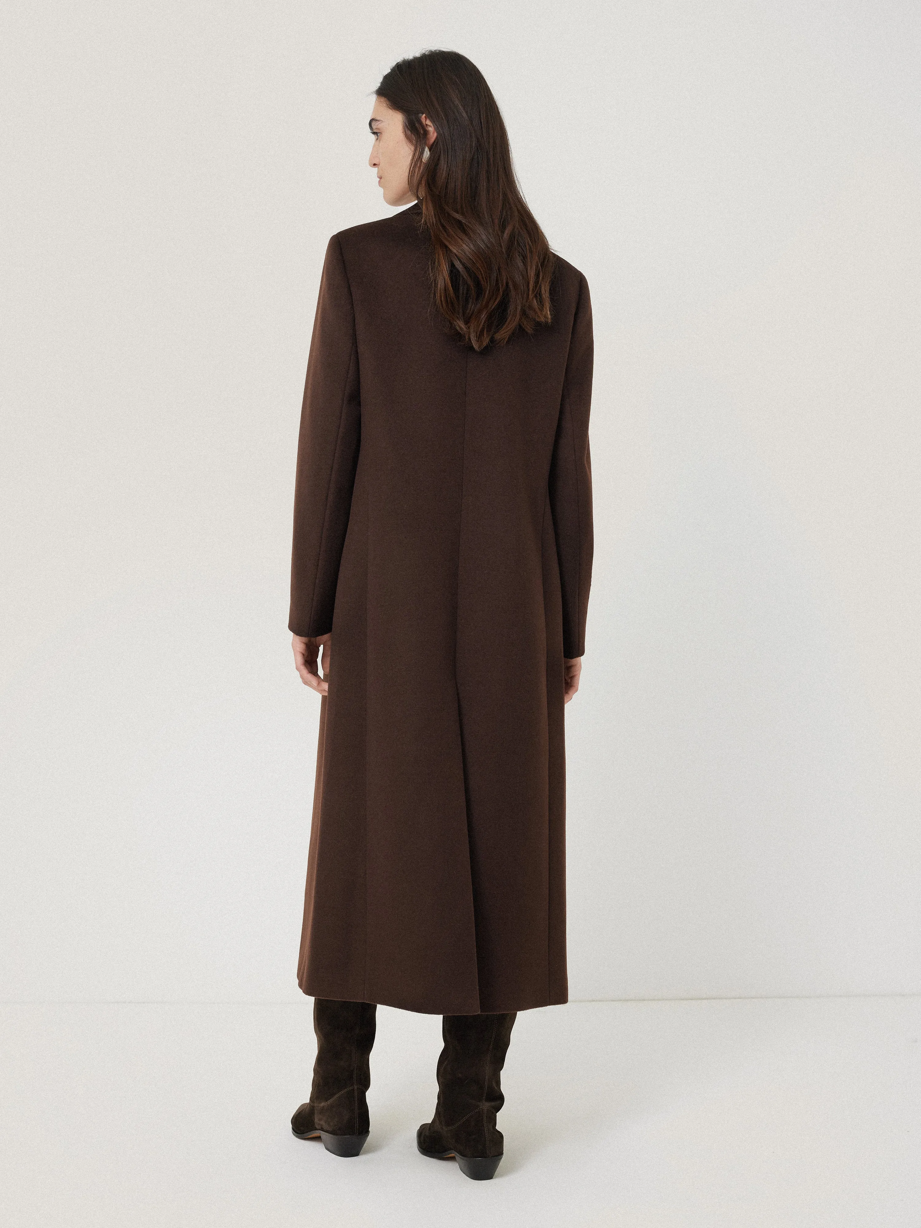 Wool Maxi City Coat | Chocolate sold by Jigsaw product image thumbnail 4
