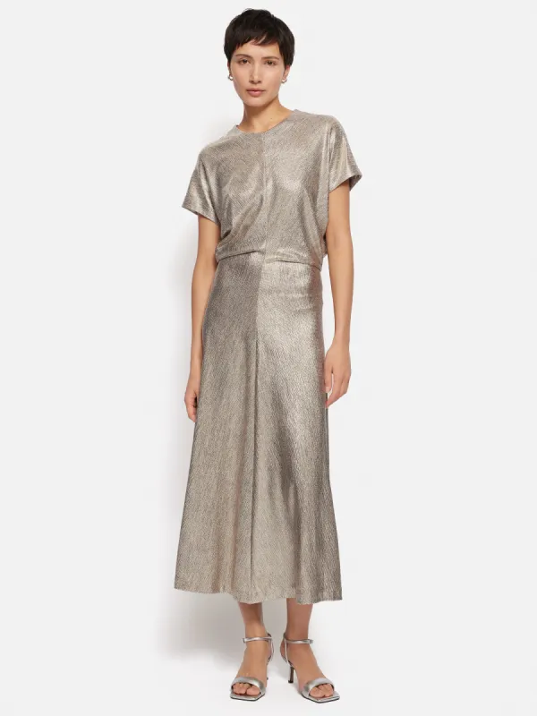 Metallic Maxi Dress | Gold sold by Jigsaw