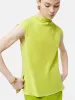 Silk Habotai Cowl Neck Top | Yellow sold by Jigsaw