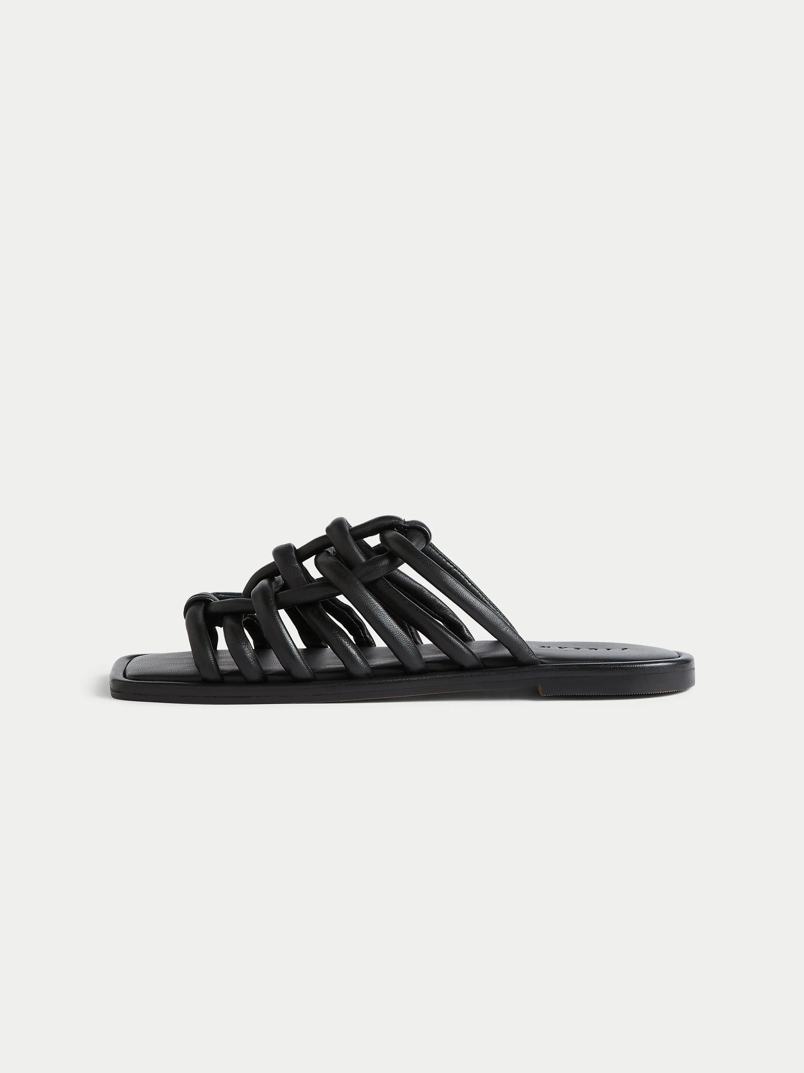 Burgos Leather Rope Slider | Black sold by Jigsaw