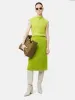 Silk Habotai Cowl Neck Top | Yellow sold by Jigsaw