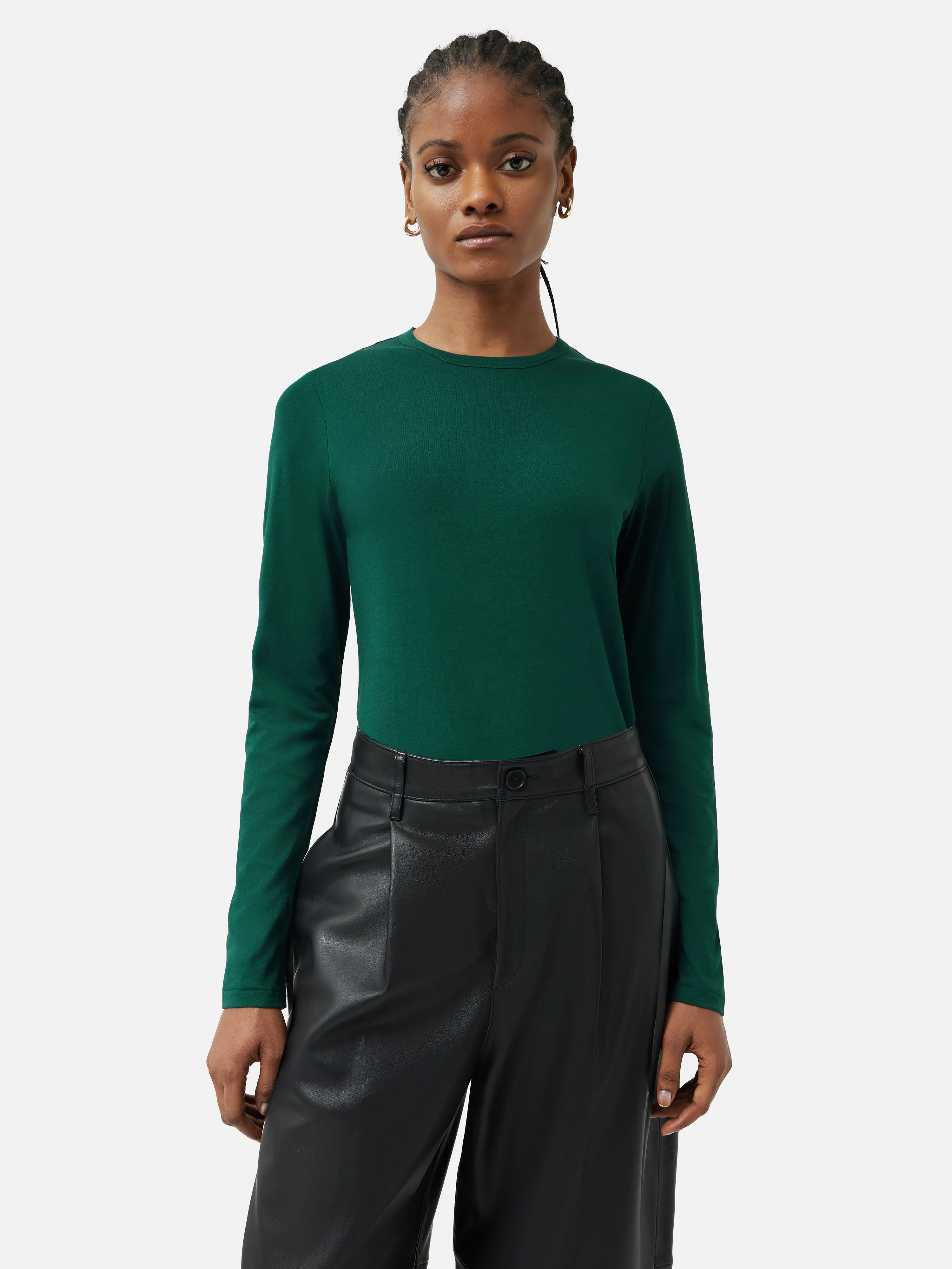 Supima Cotton Long Sleeve Tee | Nordic Pine sold by Jigsaw