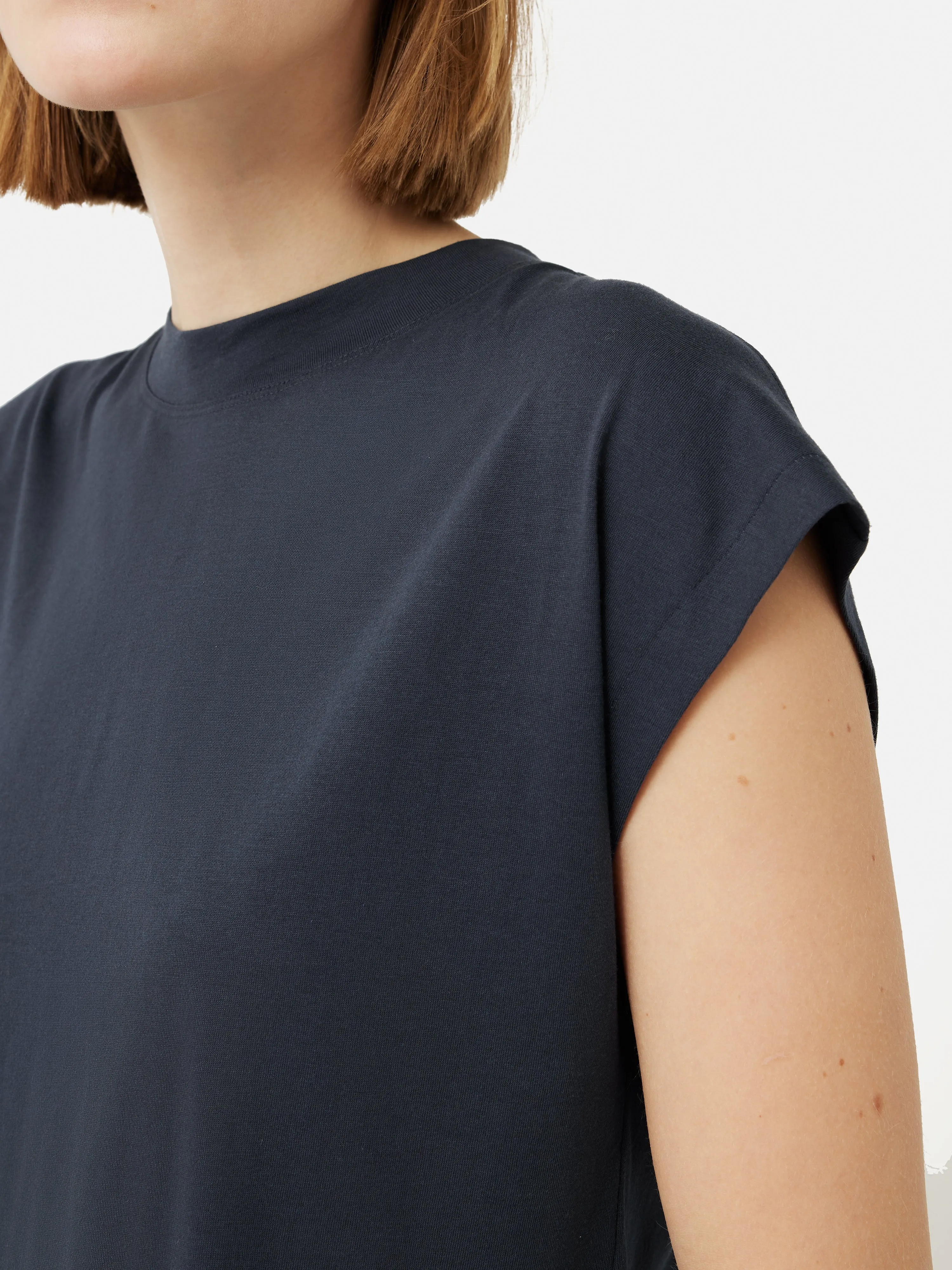 Whitney High Neck T-shirt | Slate sold by Jigsaw product image thumbnail 2