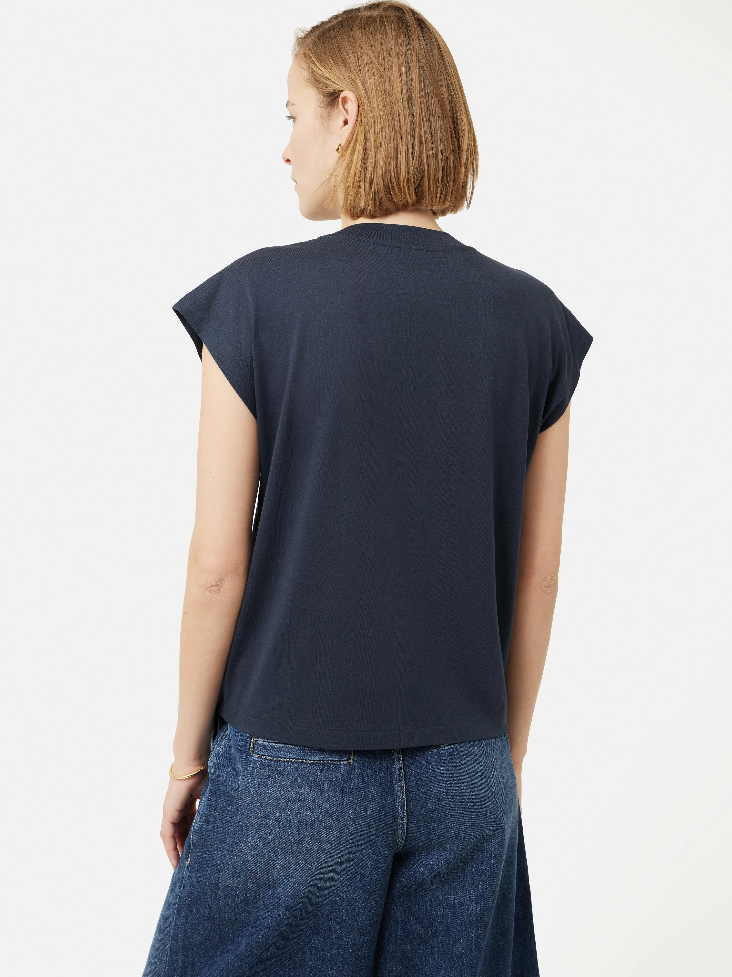 Whitney High Neck T-shirt | Slate sold by Jigsaw product image thumbnail 5