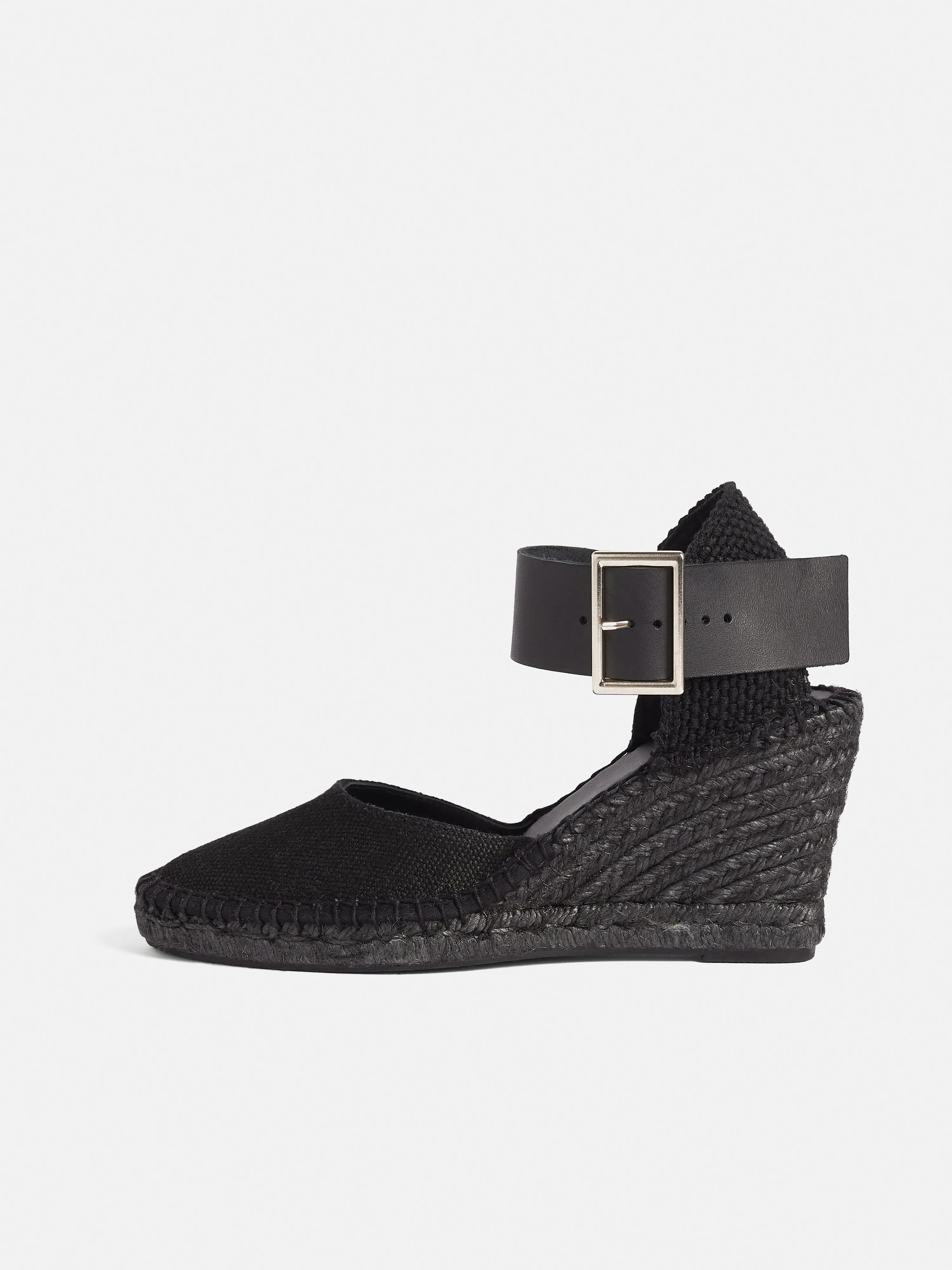 Dorset Wedge Espadrille | Black sold by Jigsaw