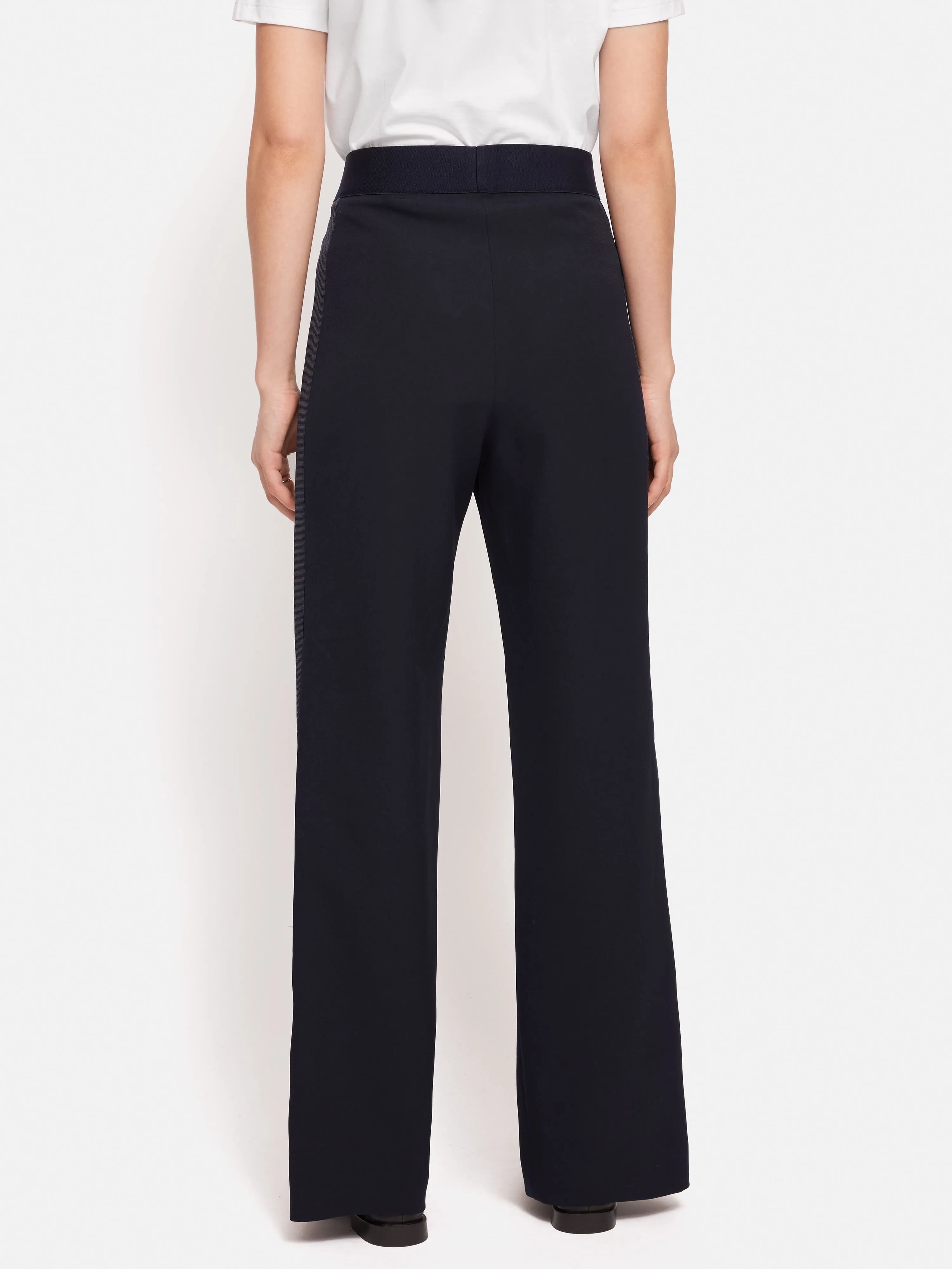 Crepe Split Hem Jogger | Navy sold by Jigsaw product image thumbnail 5