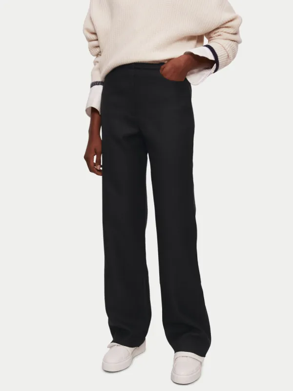 Harris Wool Twill Trouser | Black sold by Jigsaw