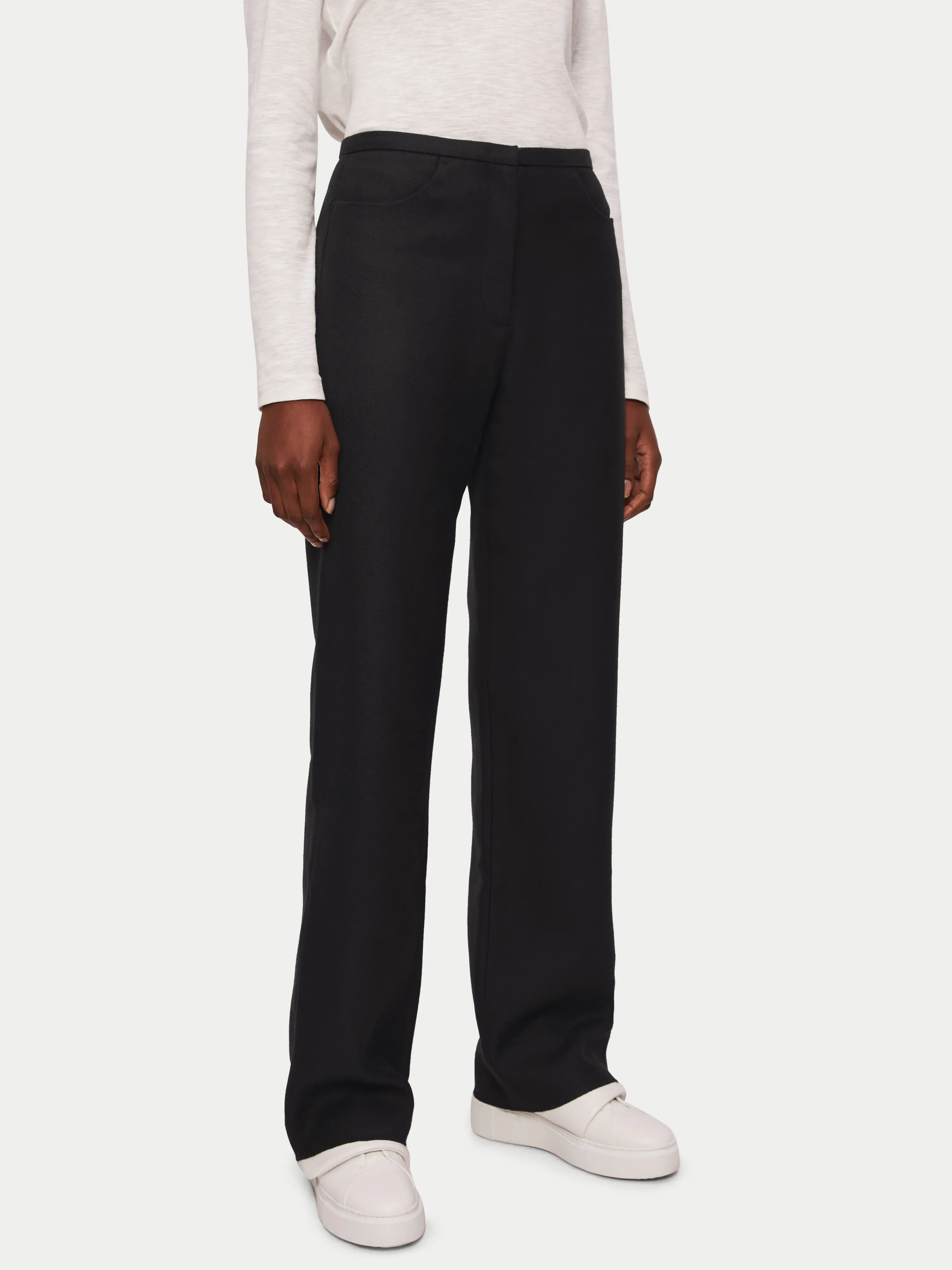Harris Wool Twill Trouser | Black sold by Jigsaw product image thumbnail 4