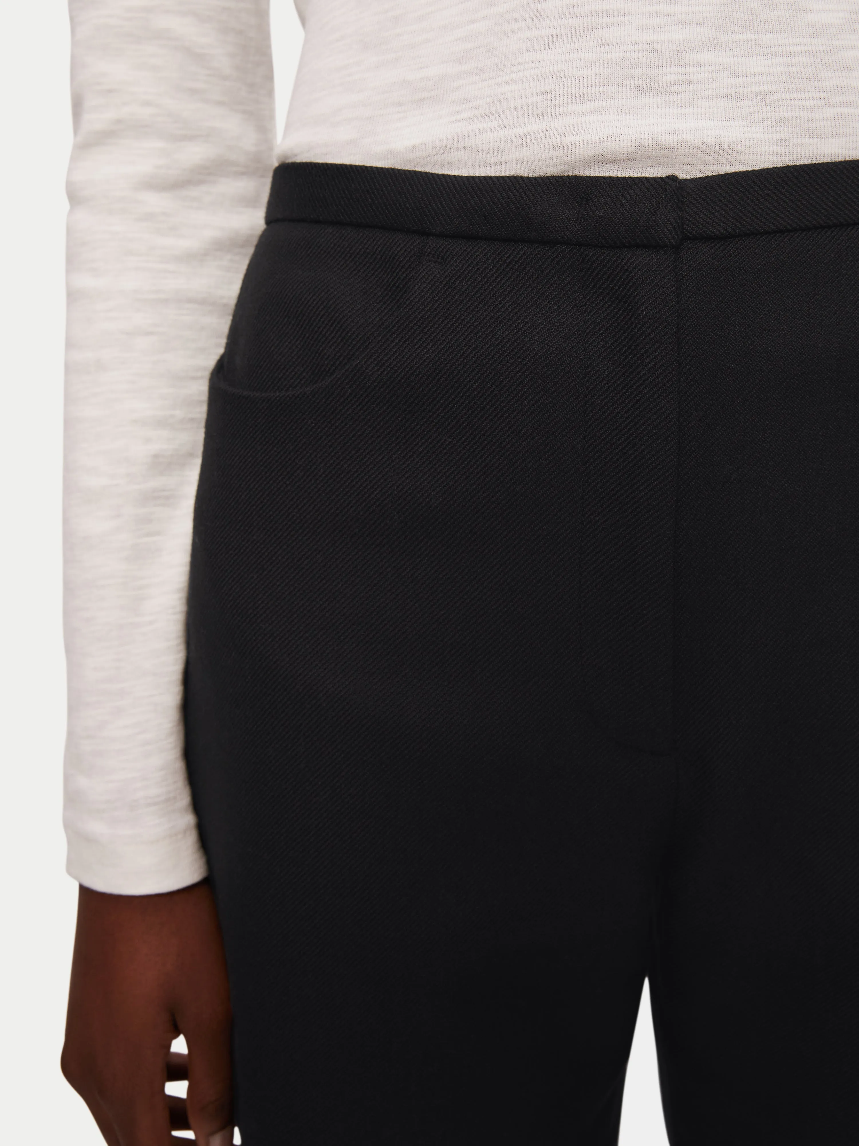 Harris Wool Twill Trouser | Black sold by Jigsaw product image thumbnail 2