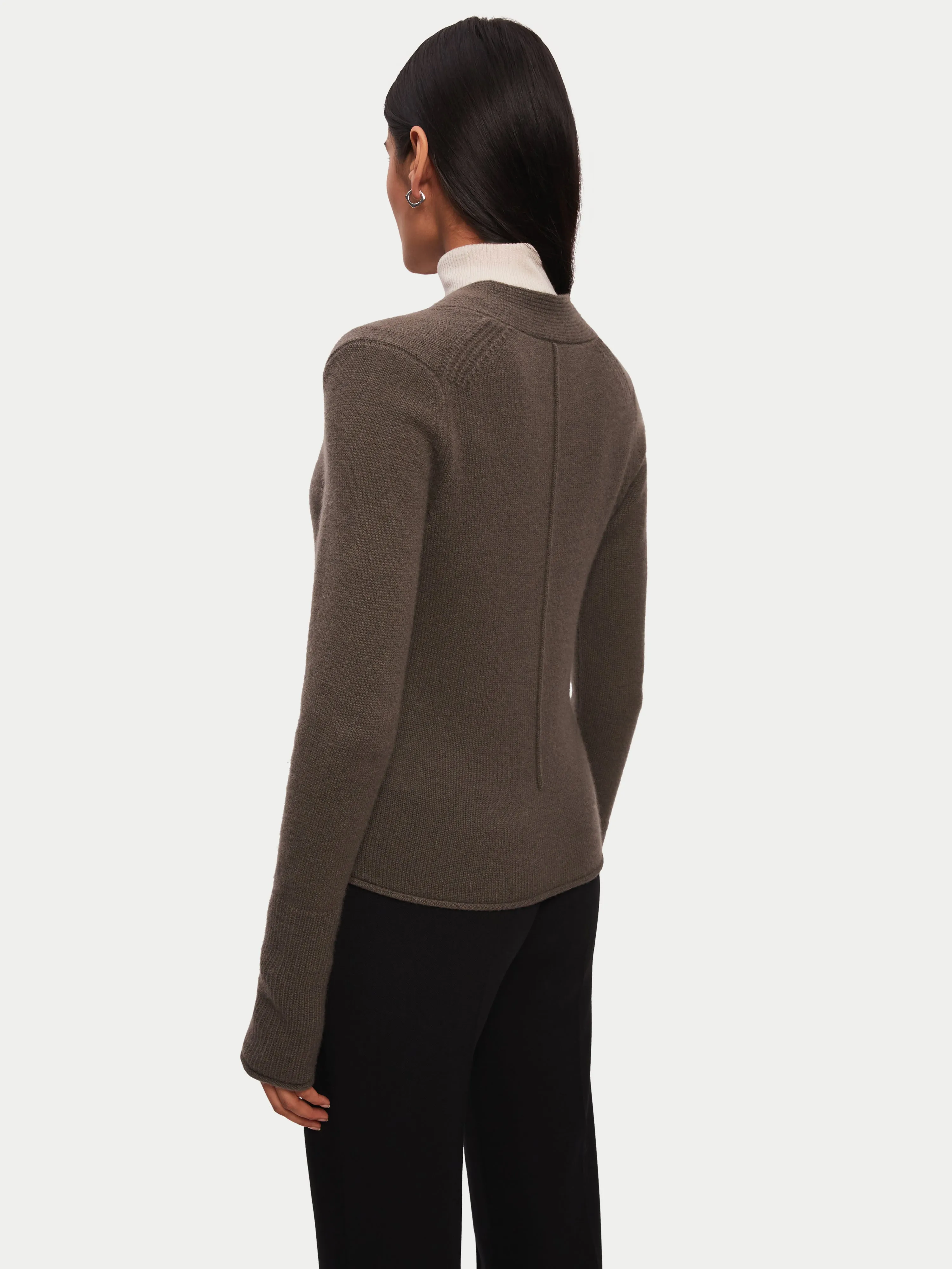 Merino Cashmere Cardigan | Grey sold by Jigsaw product image thumbnail 5
