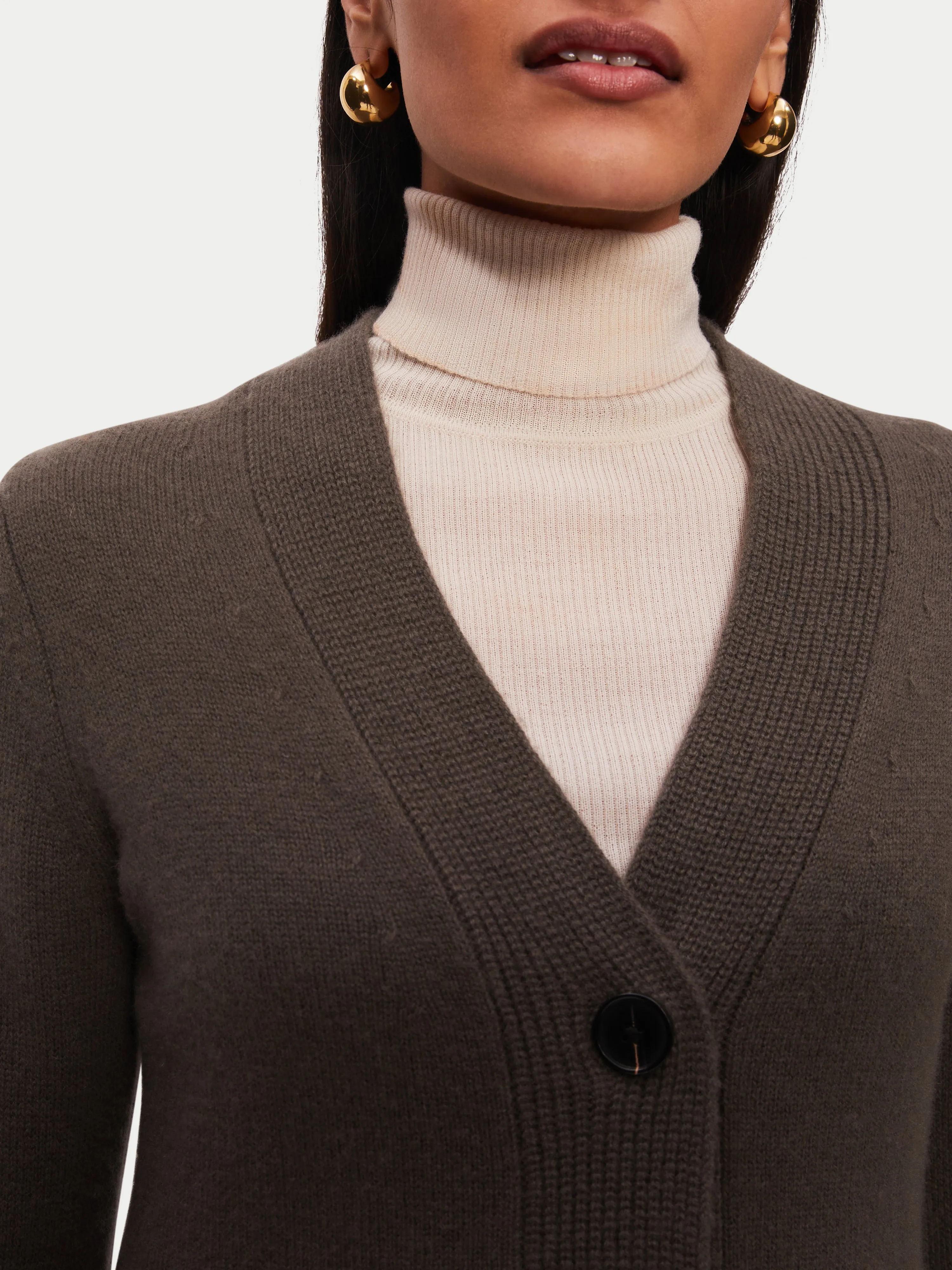 Merino Cashmere Cardigan | Grey sold by Jigsaw product image thumbnail 4