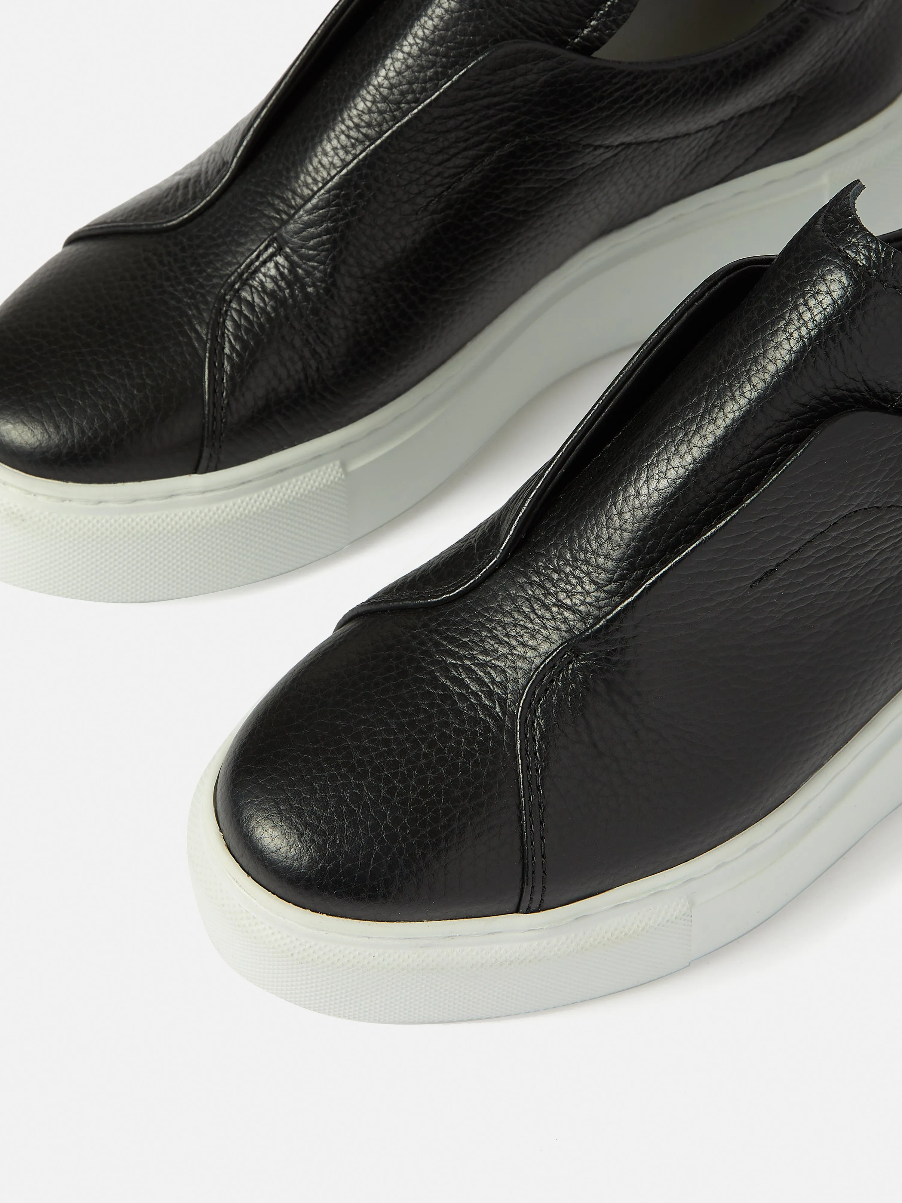 Hicote Leather Slip On Trainer | Black sold by Jigsaw product image thumbnail 4