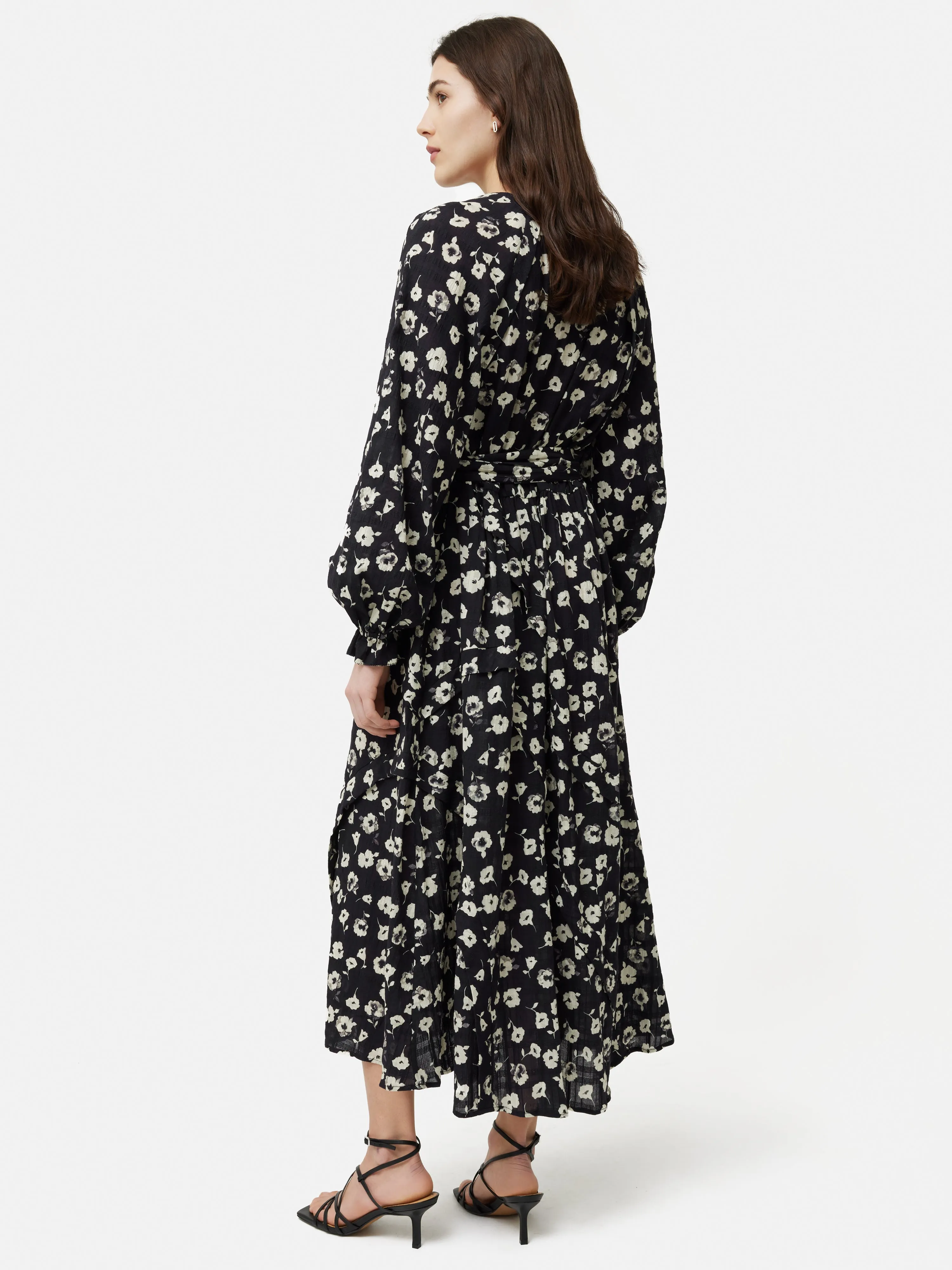 Cotton Floral Belted Dress | Black sold by Jigsaw product image thumbnail 4