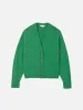 Compact Wool Cashmere Blend Cardigan | Green sold by Jigsaw