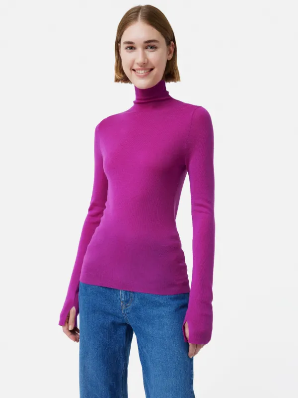 Superfine Merino Jumper | Pink sold by Jigsaw