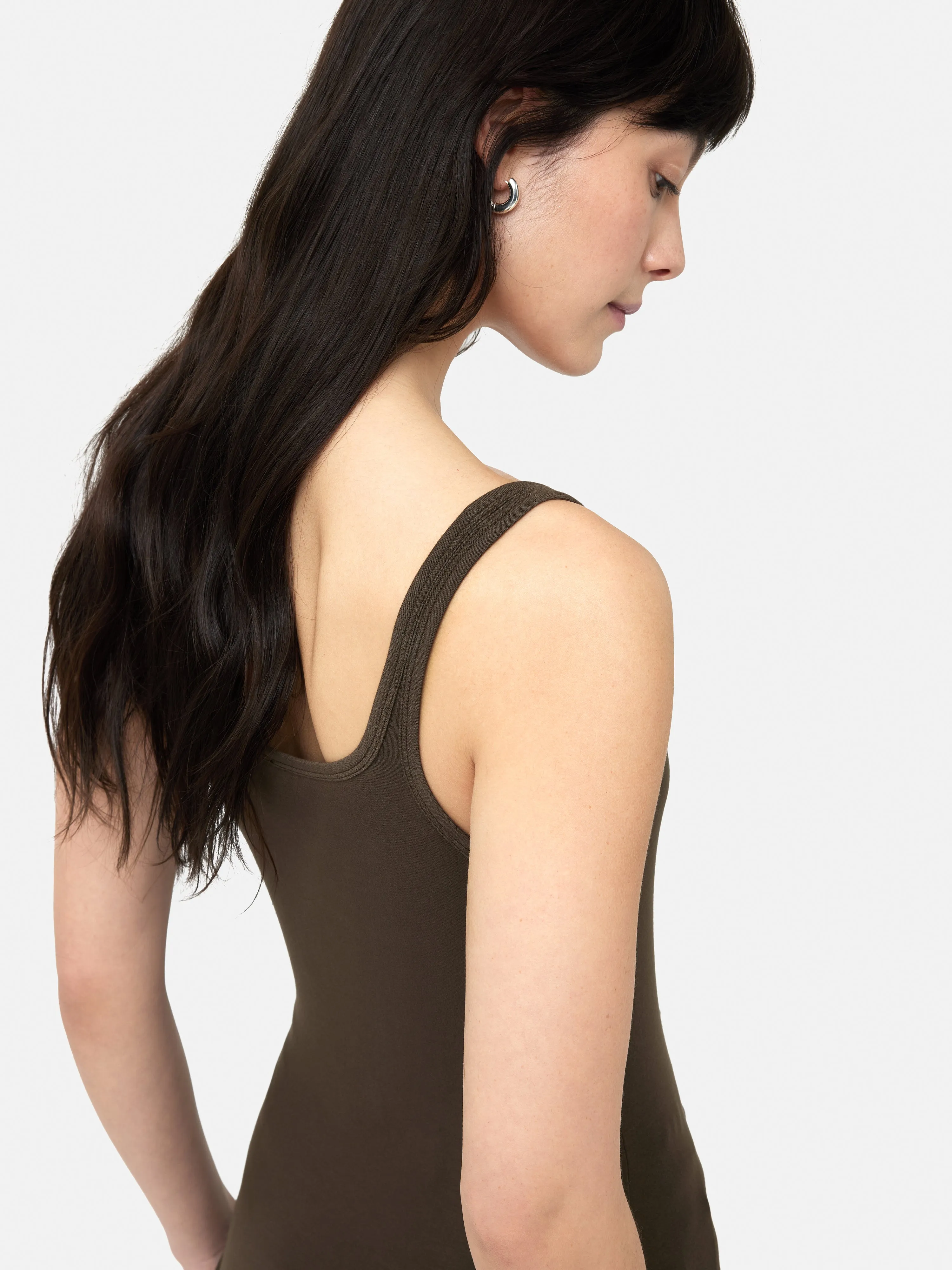 Square Neck Layering Tank | Brown sold by Jigsaw product image thumbnail 4