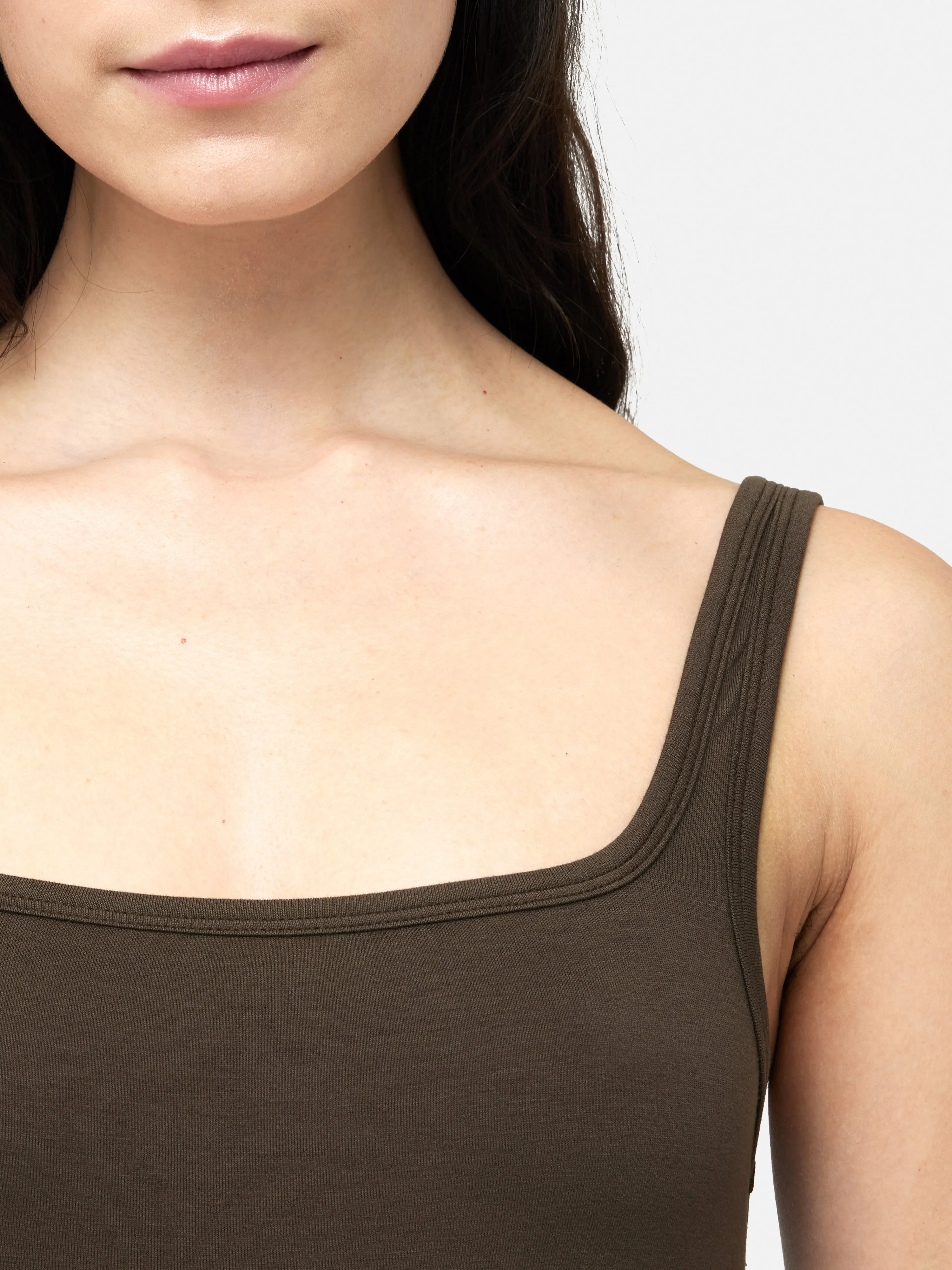 Square Neck Layering Tank | Brown sold by Jigsaw product image thumbnail 2