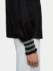 Light Linen Smocked Detail Top | Black sold by Jigsaw