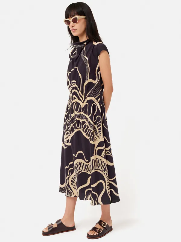 Sharan Ranshi Silk Dress | Purple sold by Jigsaw