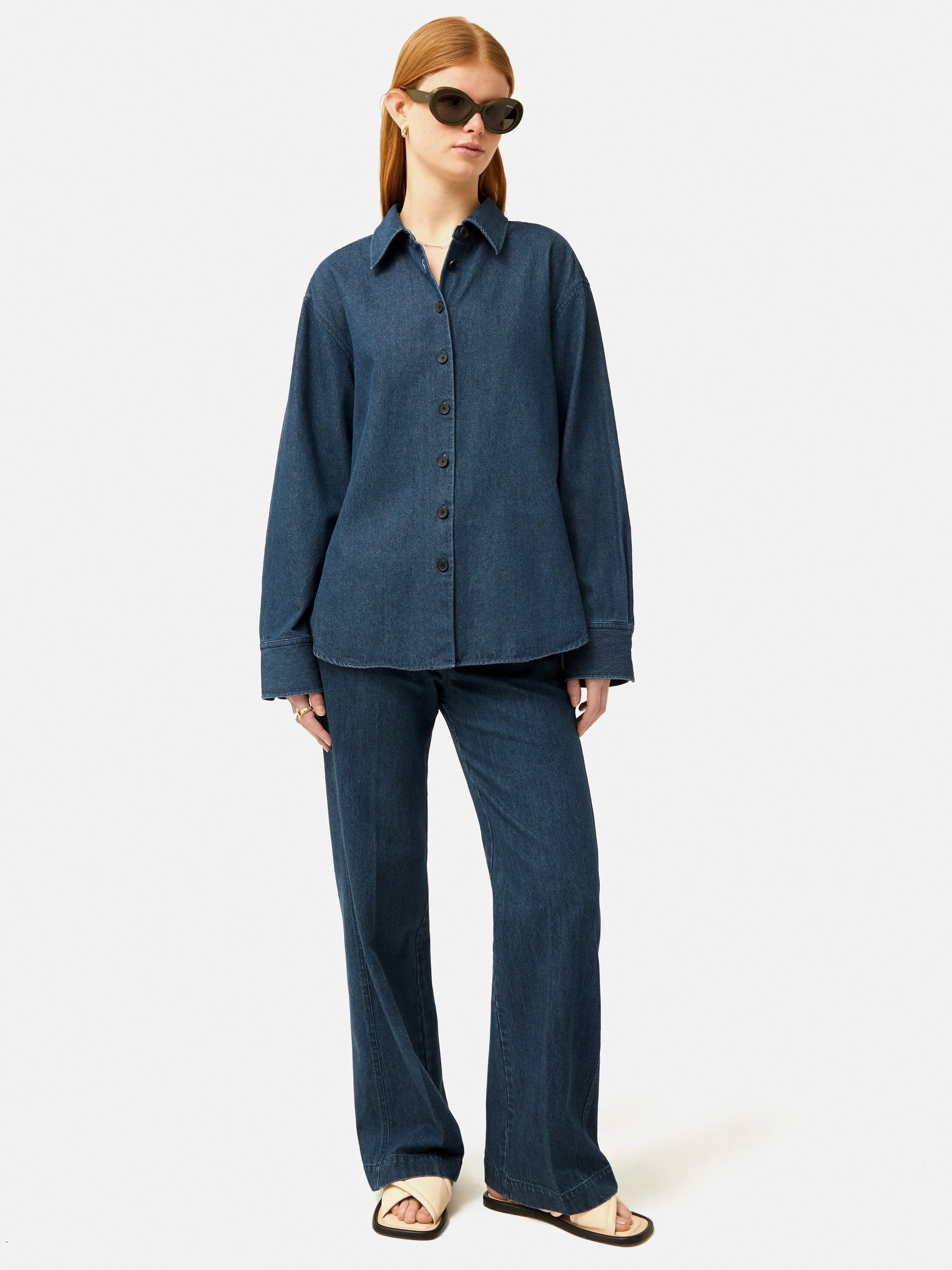 Denim Relaxed Shirt | Indigo sold by Jigsaw product image thumbnail 3