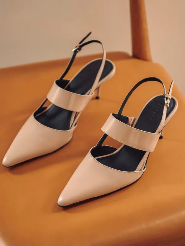 Russo Kitten Heel | Beige sold by Jigsaw