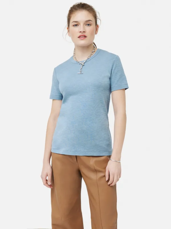 Cotton Luxe Short Sleeve Tee | Suit Blue sold by Jigsaw