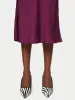 Satin Bias Midi Slip Skirt | Grape Purple sold by Jigsaw