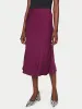 Satin Bias Midi Slip Skirt | Grape Purple sold by Jigsaw