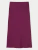 Satin Bias Midi Slip Skirt | Grape Purple sold by Jigsaw