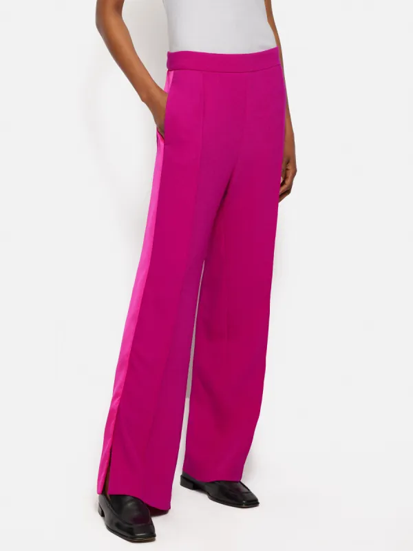 Wide Leg Tuxedo Trouser | Pink sold by Jigsaw
