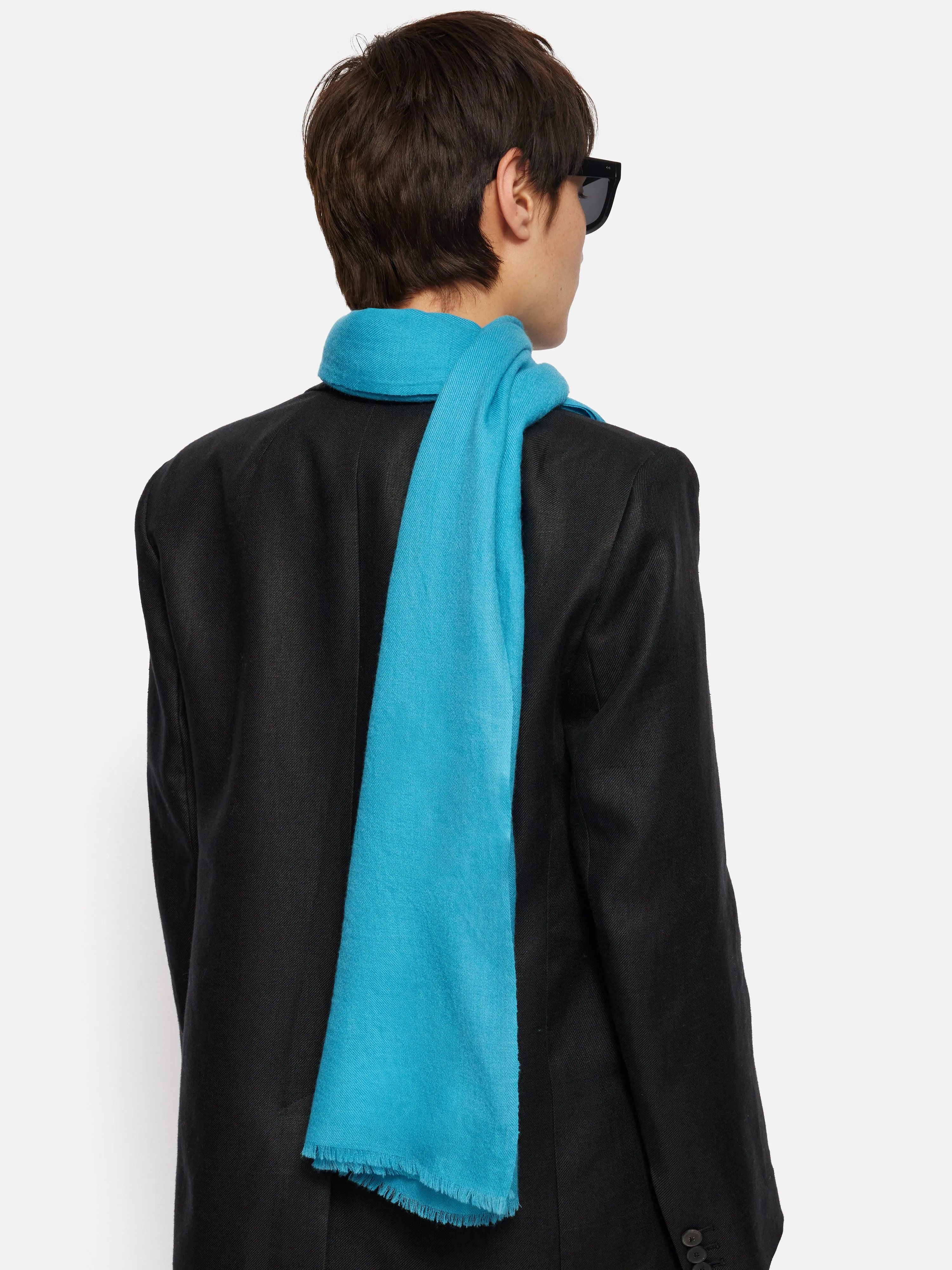 Wool Silk Pashmina | Blue sold by Jigsaw product image thumbnail 5
