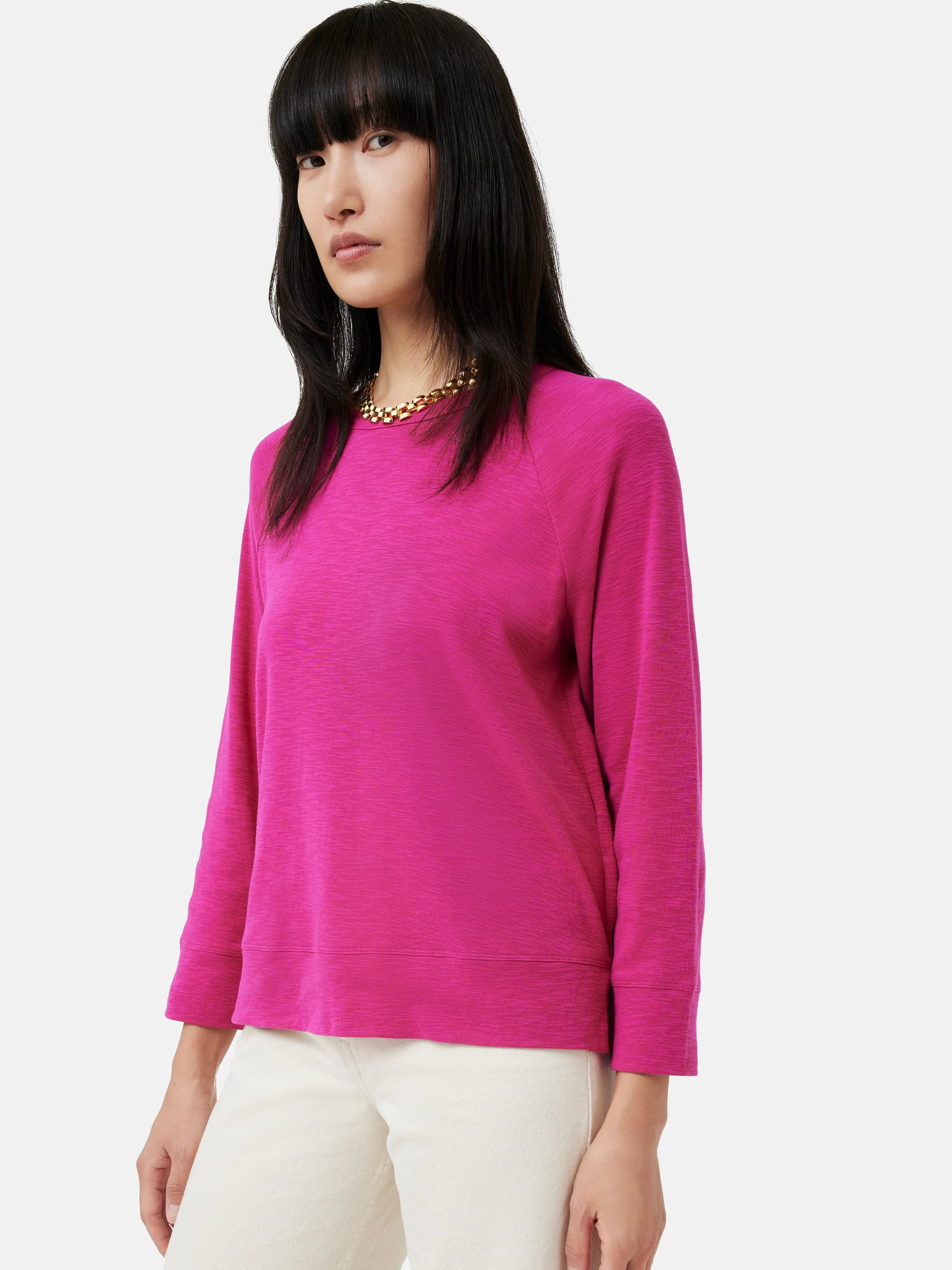 Cotton Luxe Raglan Tee | Pink sold by Jigsaw product image thumbnail 4