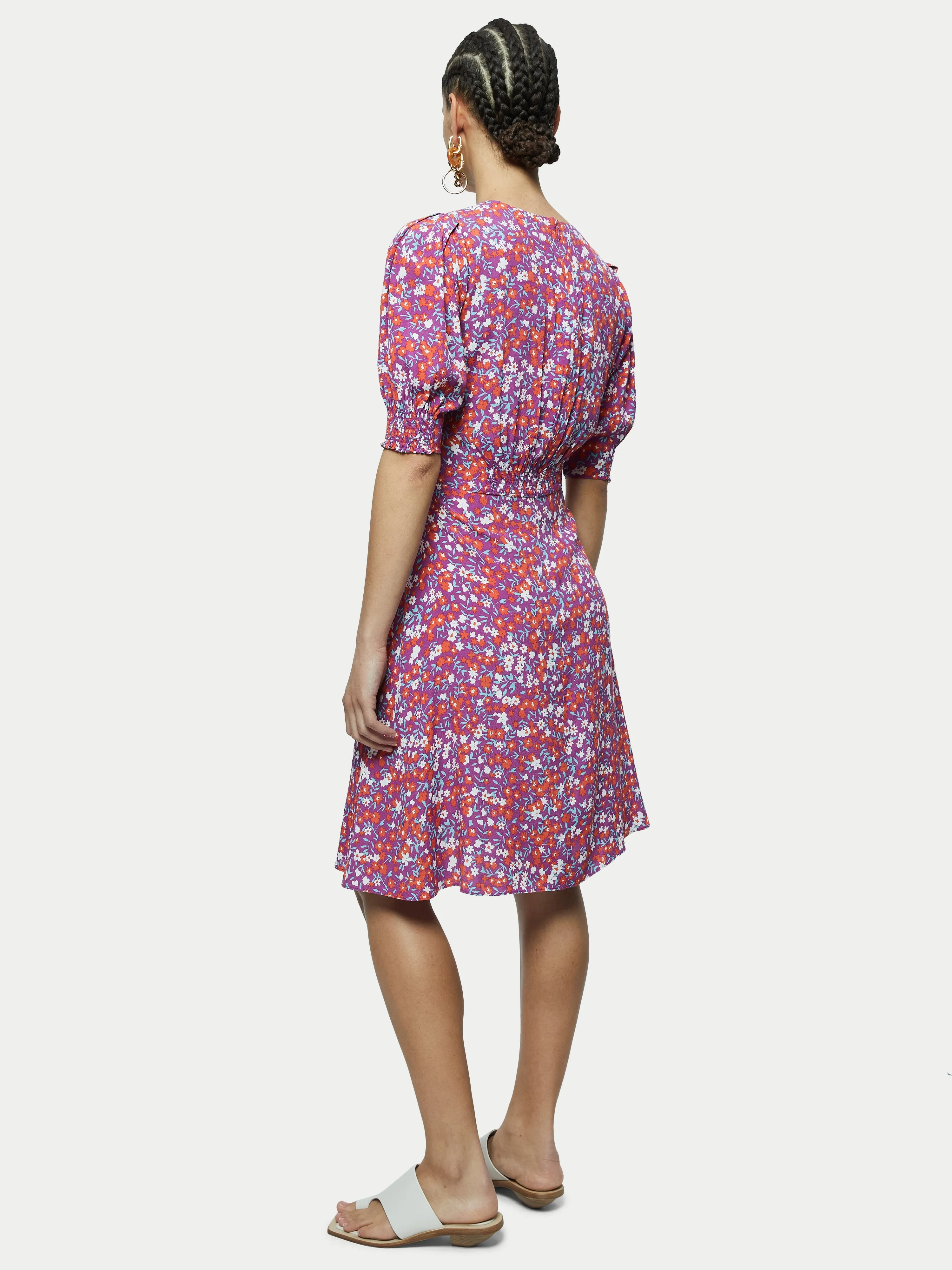 Heath Ditsy Short Tea Dress | Red sold by Jigsaw product image thumbnail 4