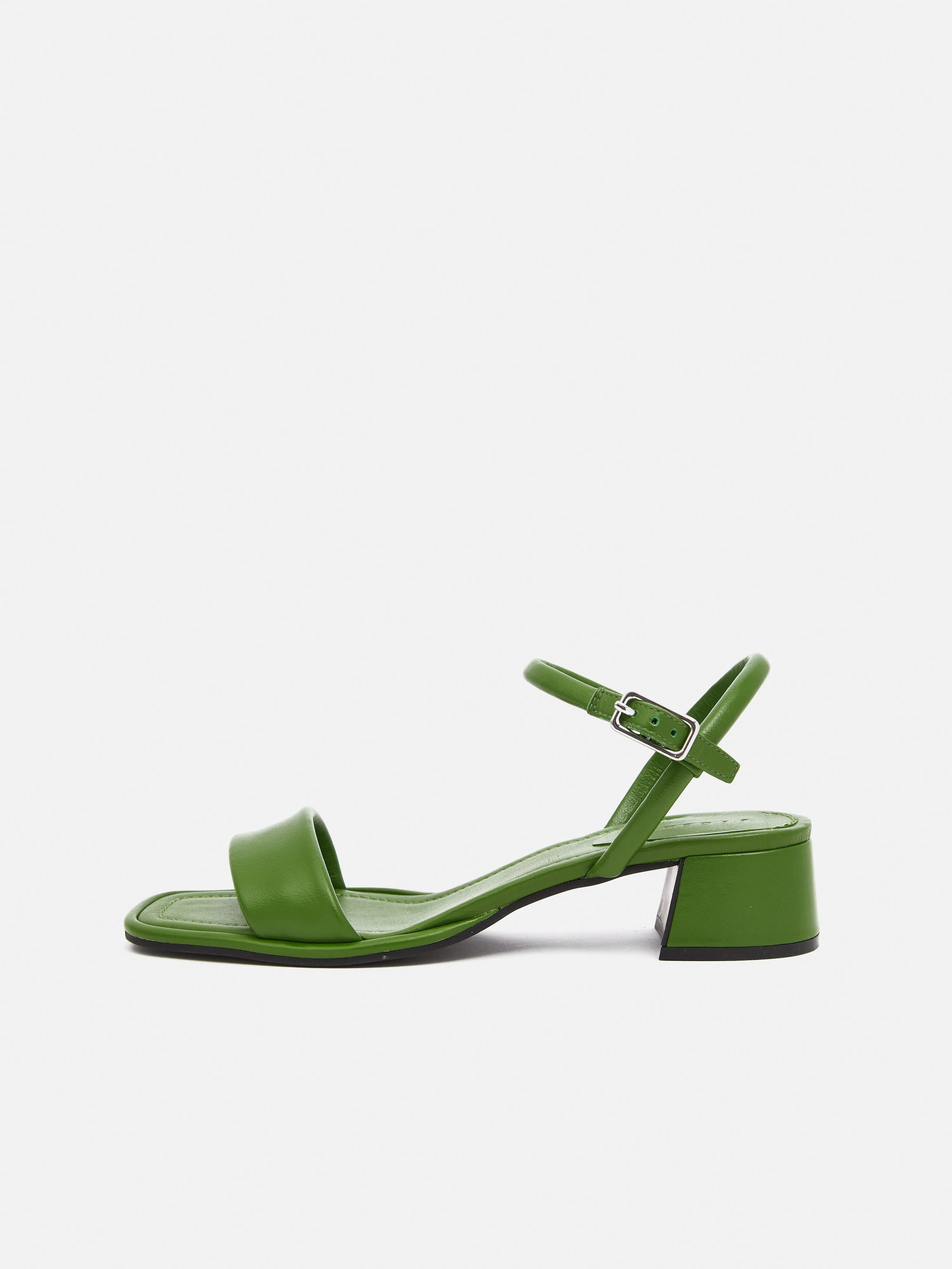 Adel Leather Heeled Sandal | Green sold by Jigsaw