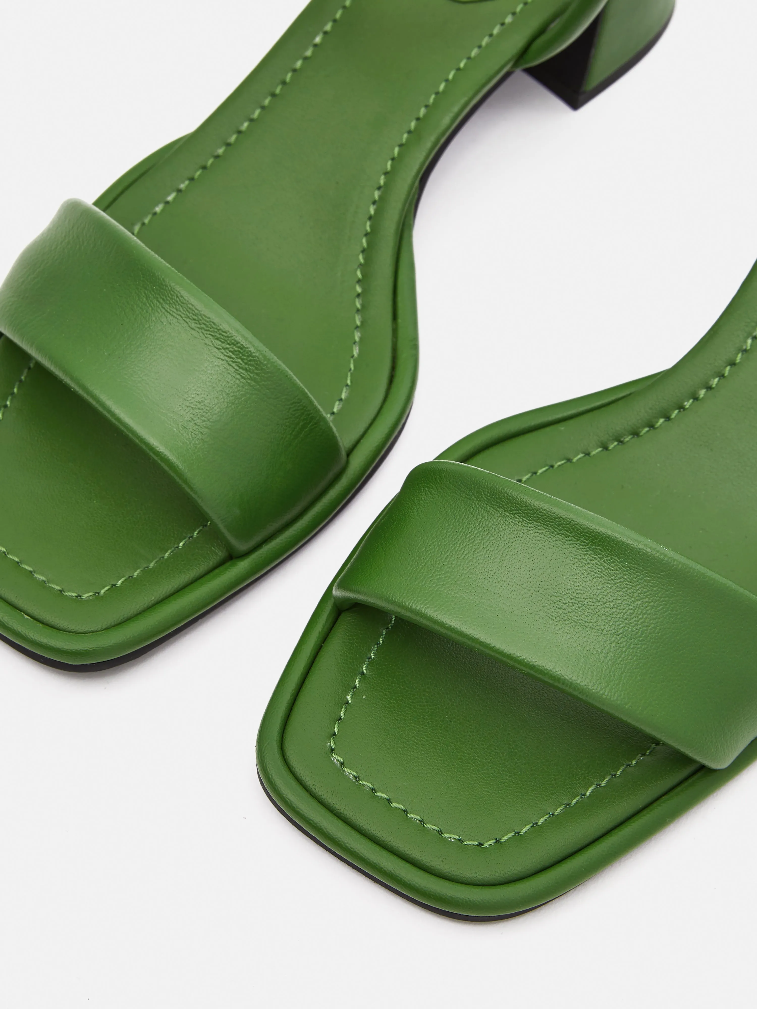 Adel Leather Heeled Sandal | Green sold by Jigsaw product image thumbnail 3