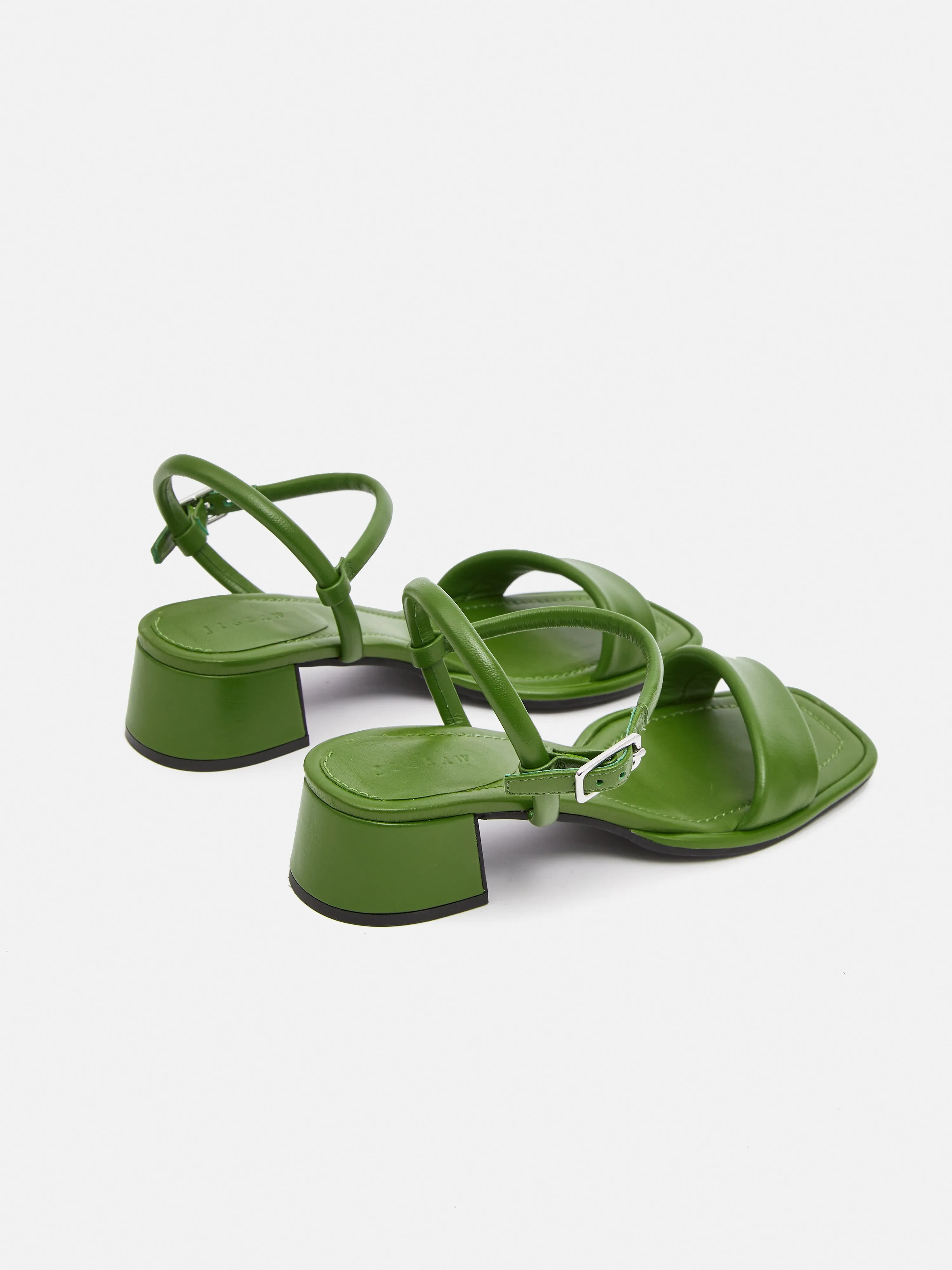 Adel Leather Heeled Sandal | Green sold by Jigsaw product image thumbnail 4