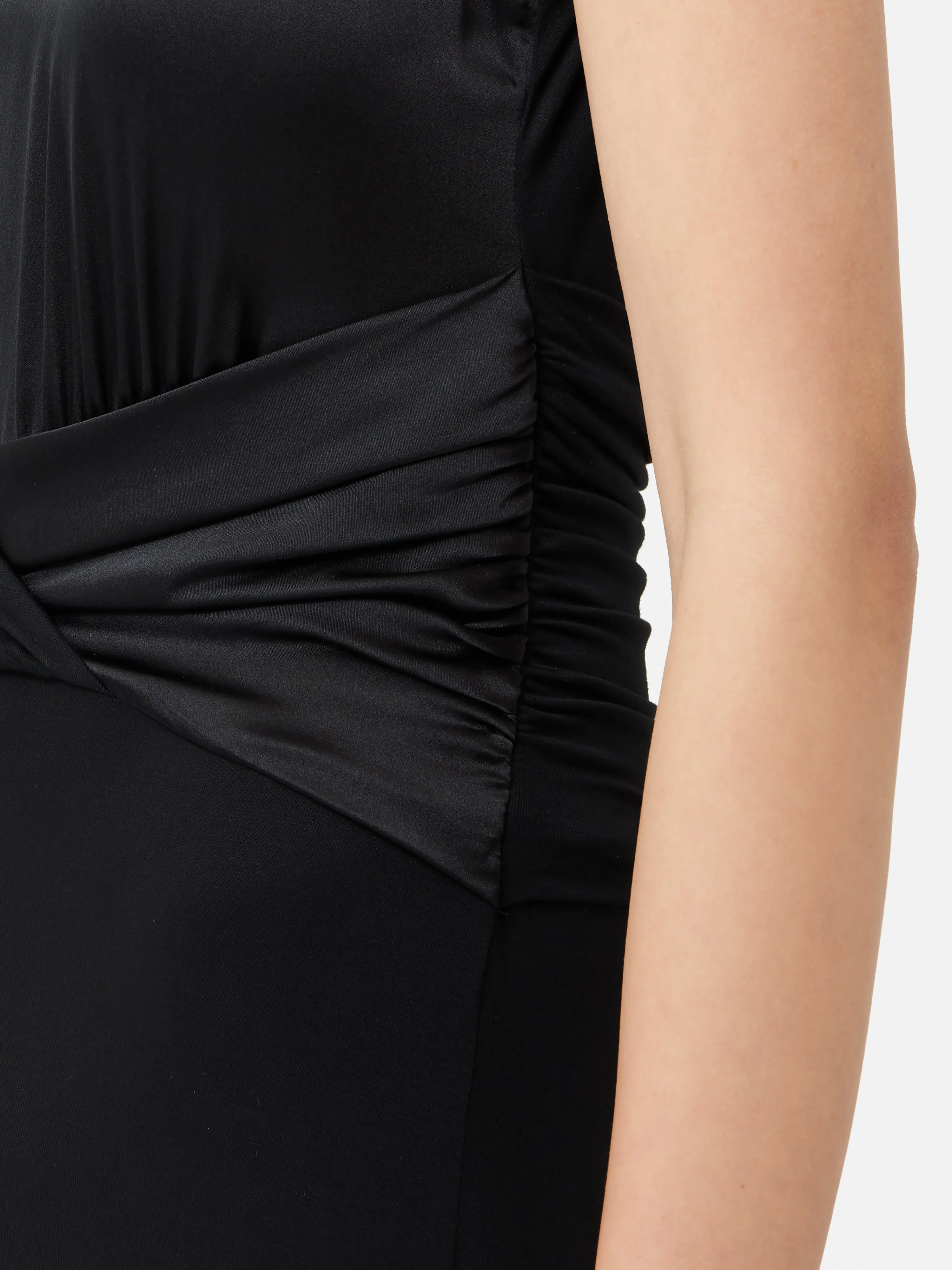 Jersey Silk Front Twist Dress | Black sold by Jigsaw product image thumbnail 5